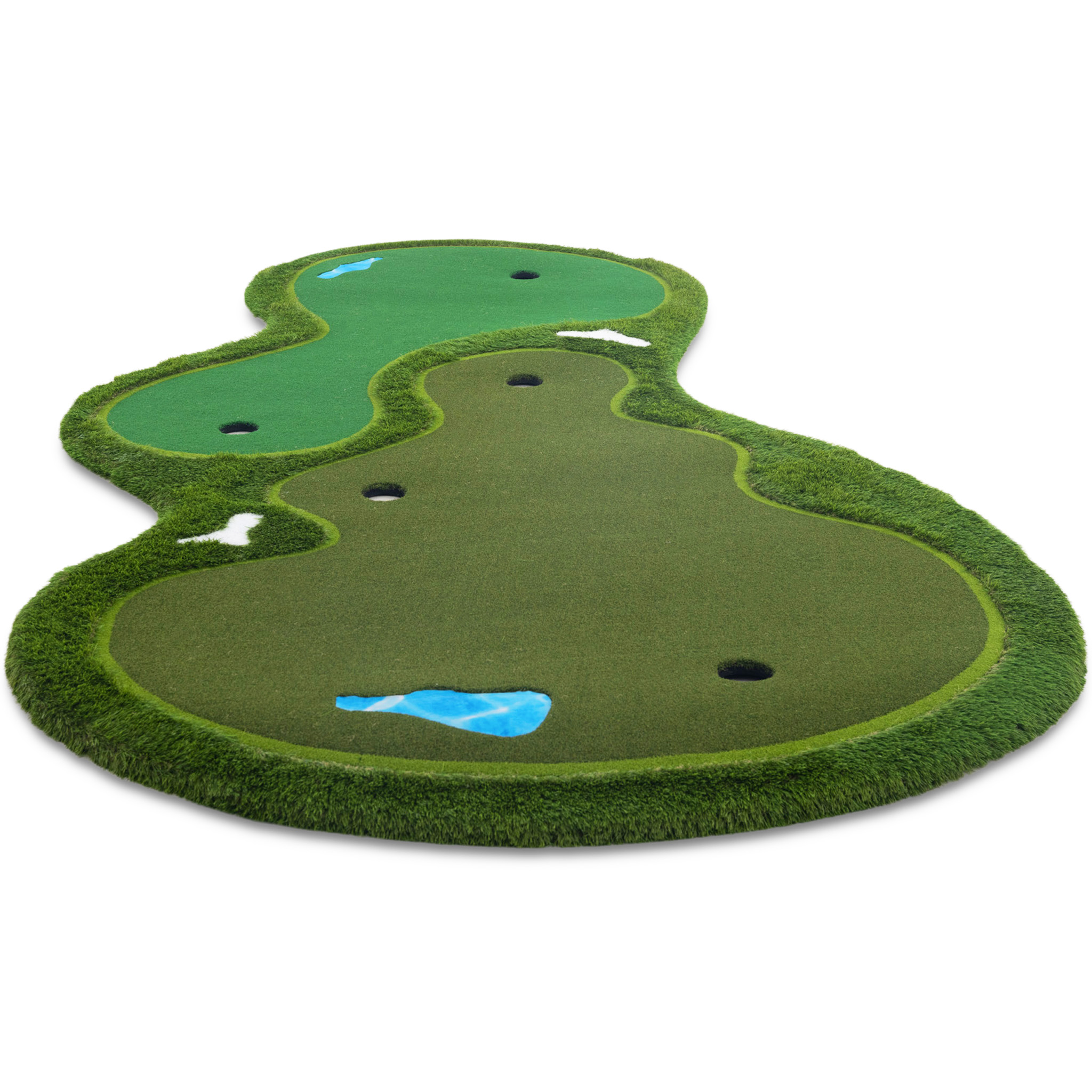 Golfmatta Pro | Dubbla greener och vattenhinder | 4x2m Golfmatta Pro | Dubbla greener och vattenhinder | 4x2m
