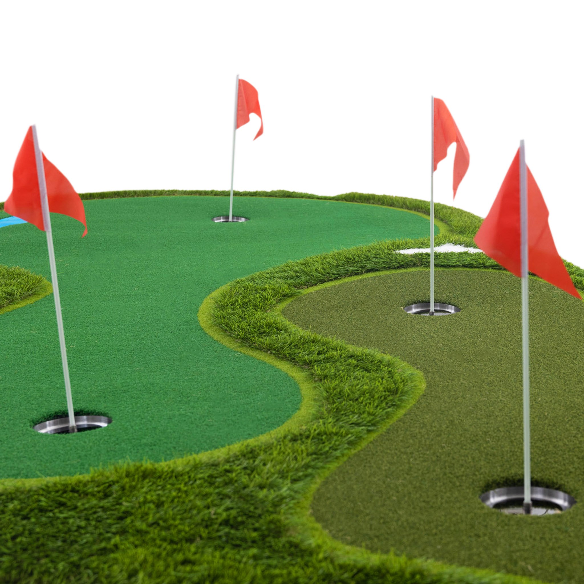 Golfmatta Pro | Dubbla greener och vattenhinder | 4x2m Golfmatta Pro | Dubbla greener och vattenhinder | 4x2m