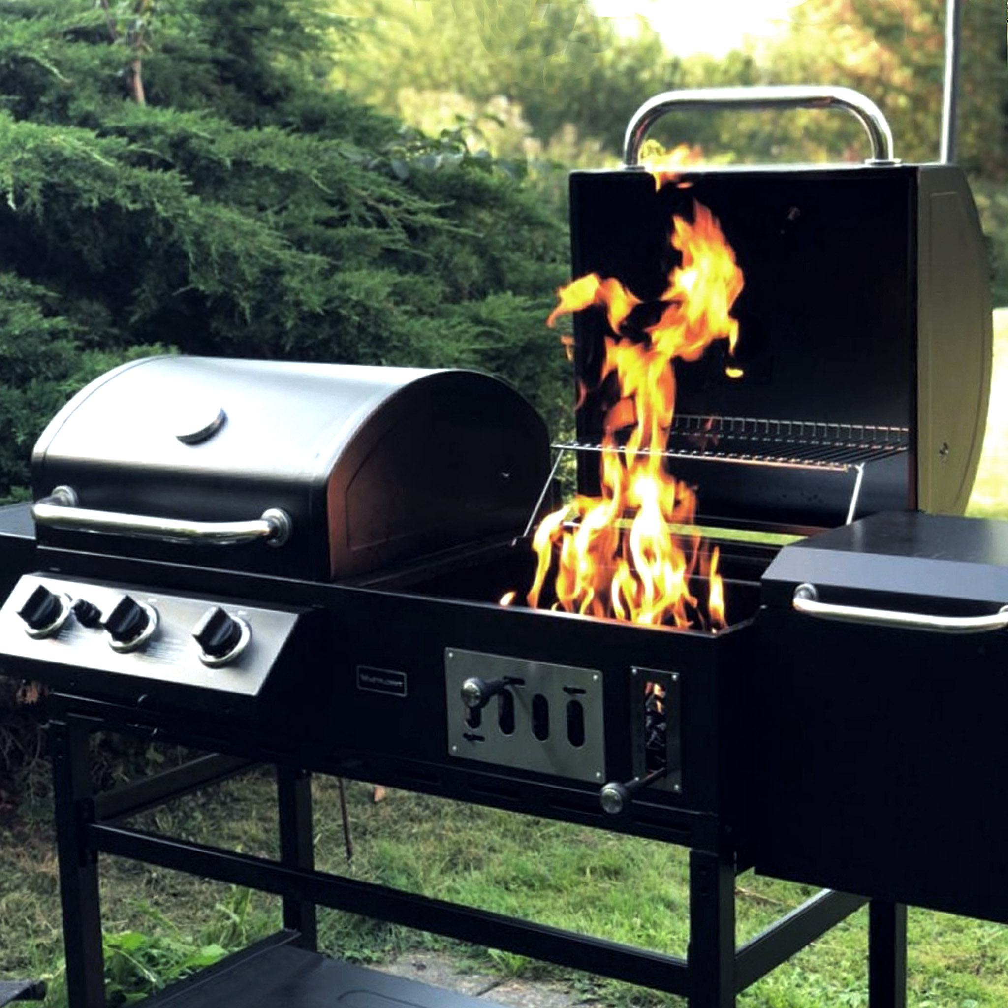 Kombinerad kol- & gasolgrill med rök | Cleaveland Kombinerad kol- & gasolgrill med rök | Cleaveland