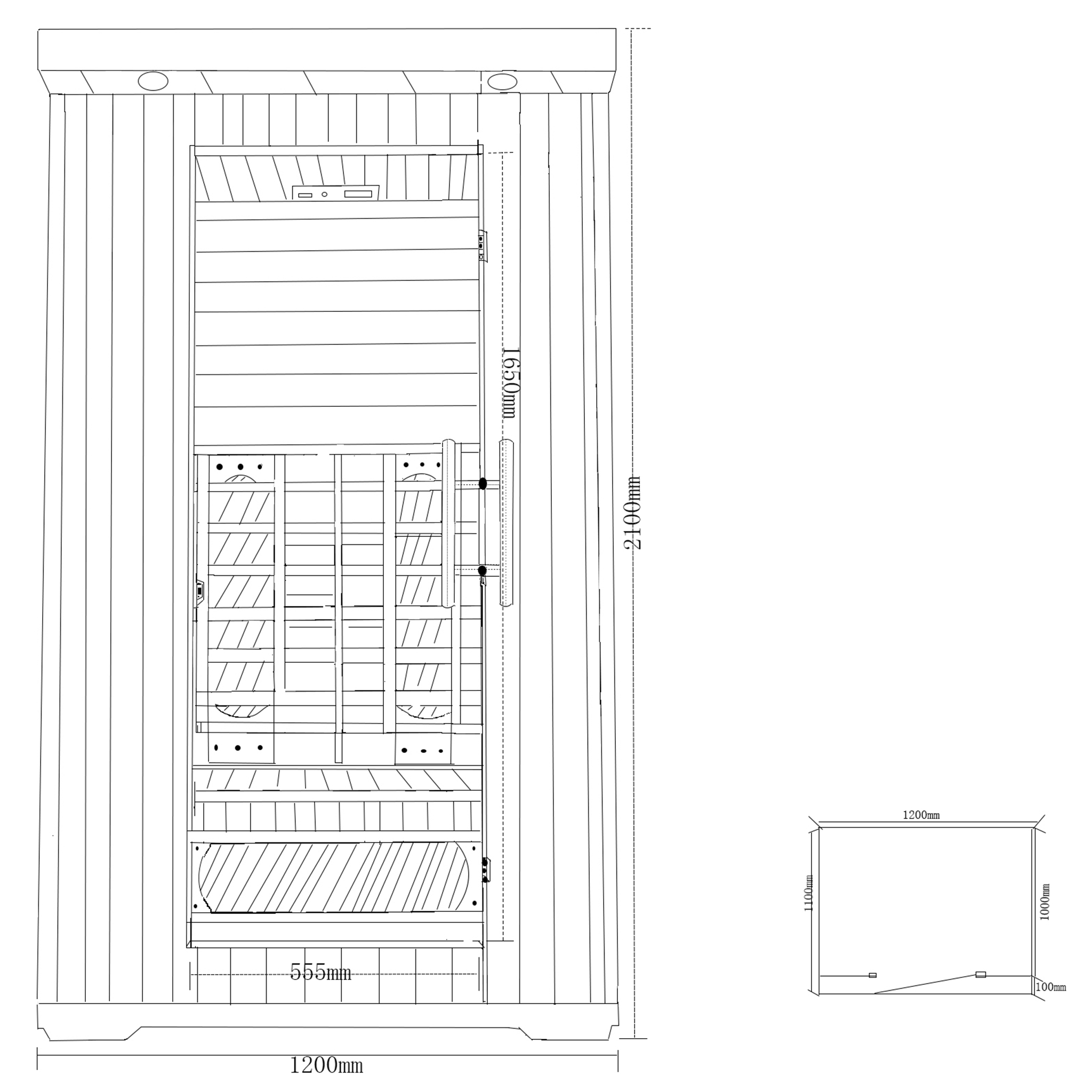IR bastu - 1-2 personer | Fullhöjd 210cm | Nivala IR bastu - 1-2 personer | Fullhöjd 210cm | Nivala