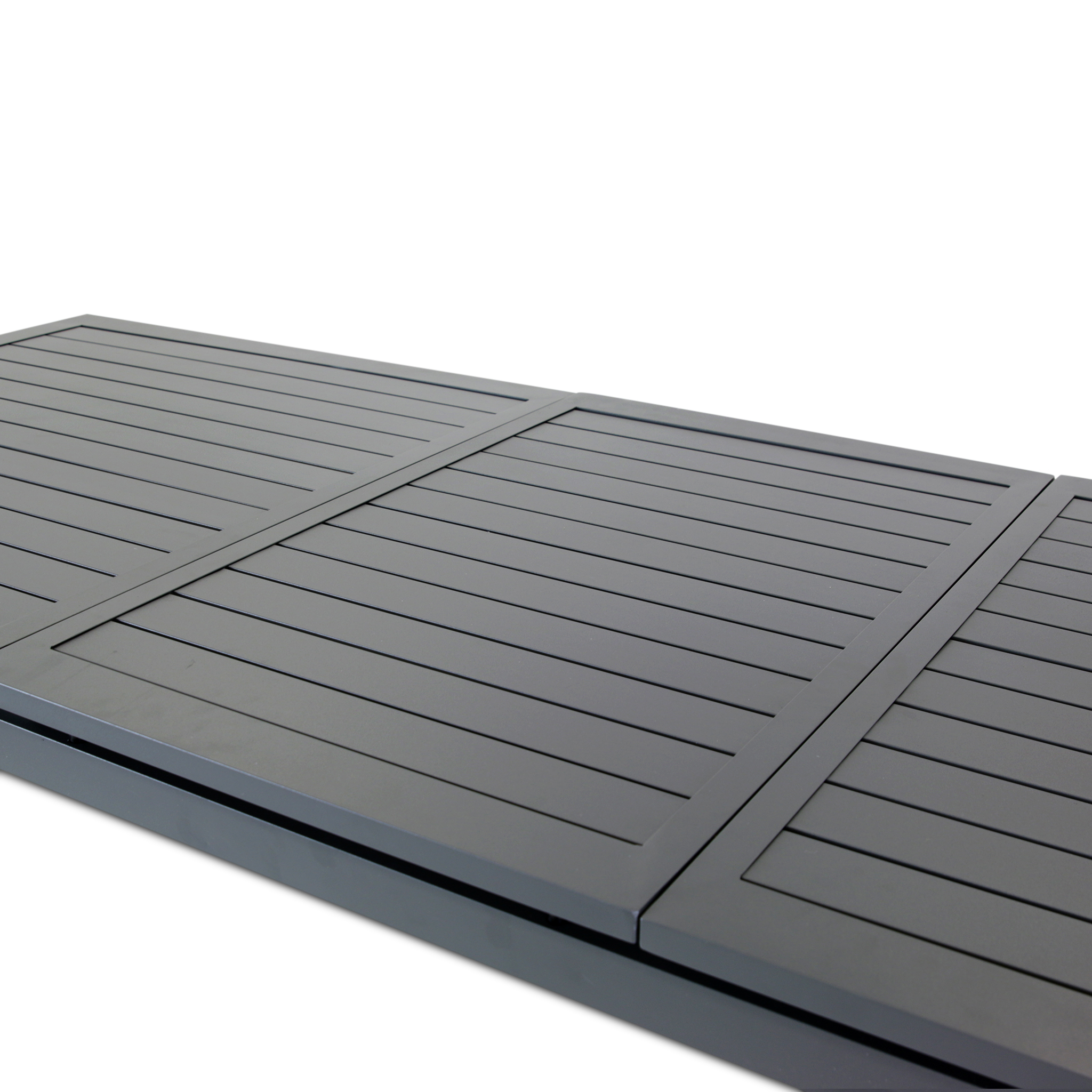 Förlängningsbart bord i aluminium 180-240cm | 8 positionsstolar Förlängningsbart bord i aluminium 180-240cm | 8 positionsstolar