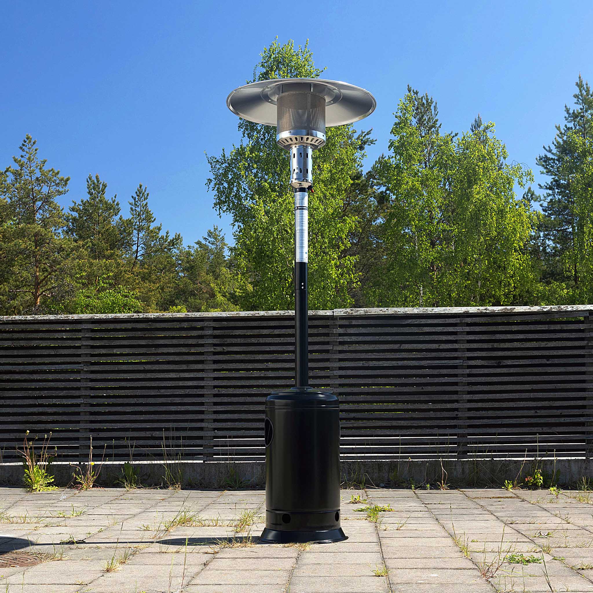 Terrassvärmare 12kW | Stående | Svart Terrassvärmare 12kW | Stående | Svart
