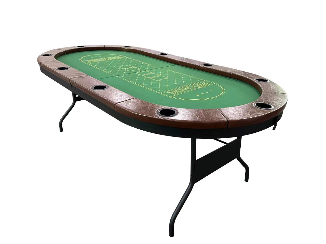Vikbart Pokerbord | 10 Spelare | Kasinokvalitet, Dryckeshållare, Kuddad Räls Vikbart Pokerbord | 10 Spelare | Kasinokvalitet, Dryckeshållare, Kuddad Räls