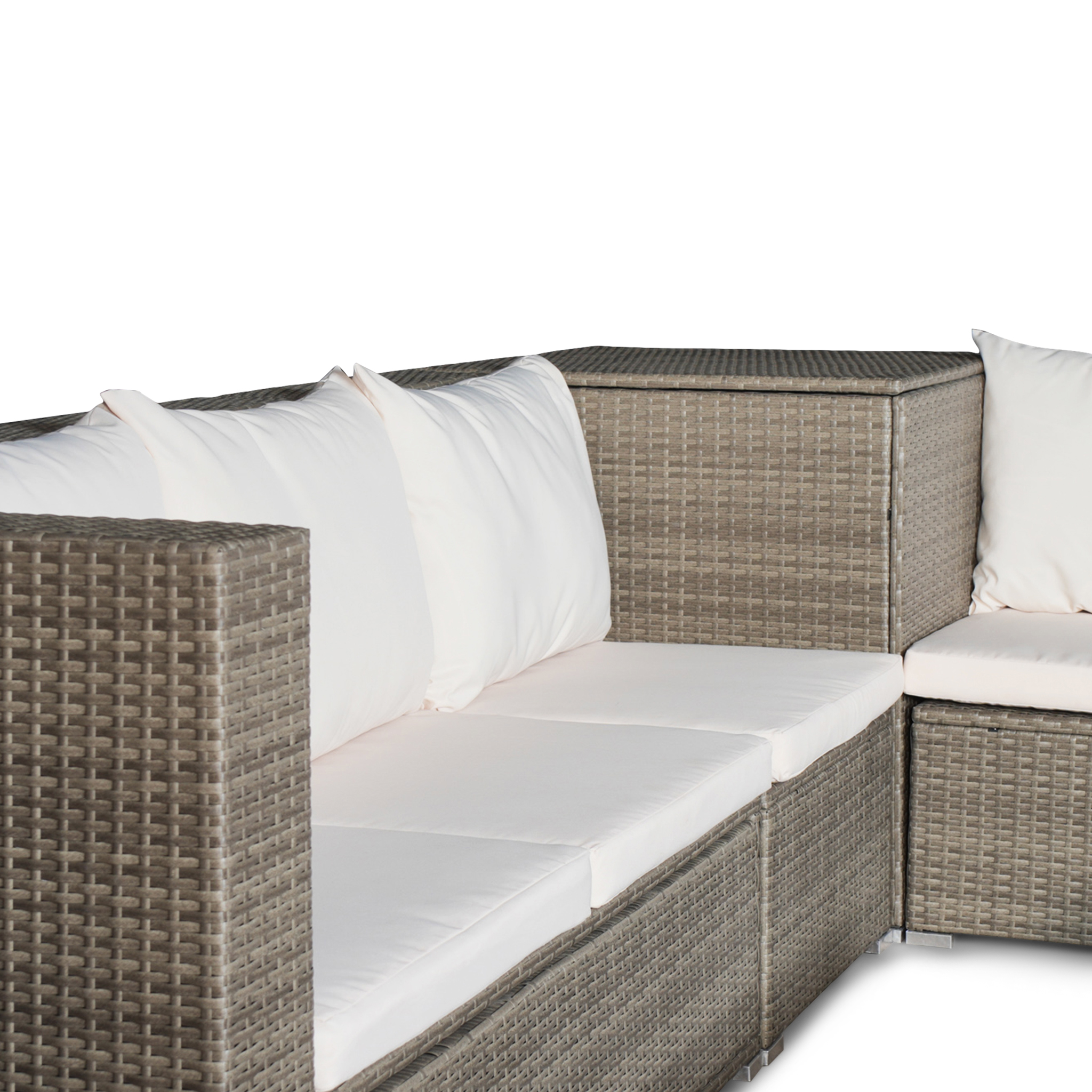Exklusiv loungegrupp | Inbyggd förvaring | Brun konstrotting | Djursvik Exklusiv loungegrupp | Inbyggd förvaring | Brun konstrotting | Djursvik