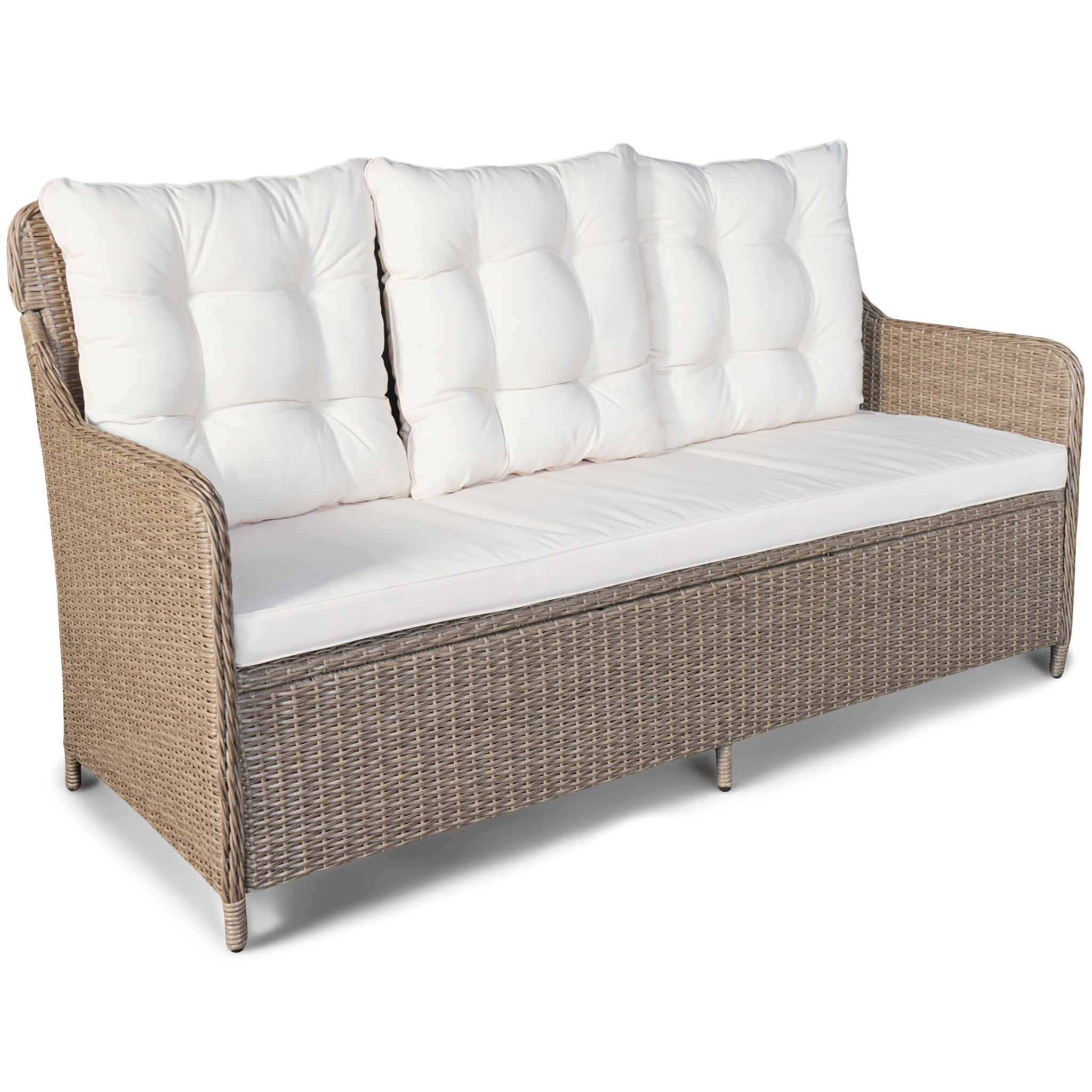 Loungegrupp utemöbler | Beige konstrotting | Rögrund Loungegrupp utemöbler | Beige konstrotting | Rögrund