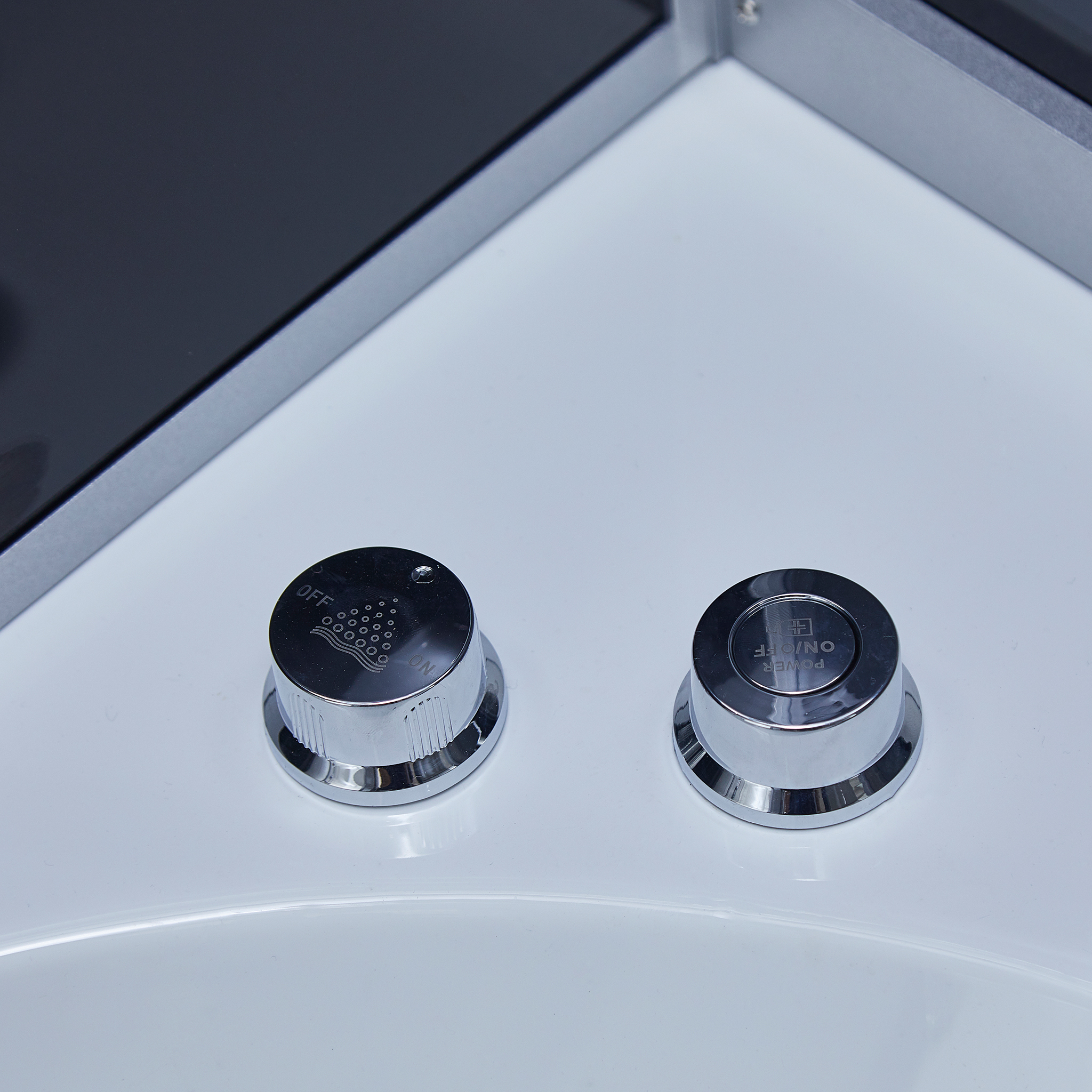 Rektangulär duschkabin med jacuzzi-badkar Rektangulär duschkabin med jacuzzi-badkar