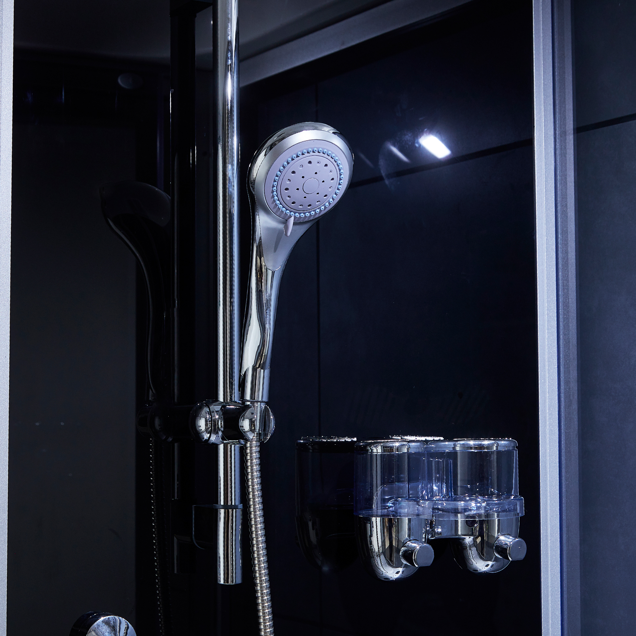 Rektangulär duschkabin med jacuzzi-badkar Rektangulär duschkabin med jacuzzi-badkar