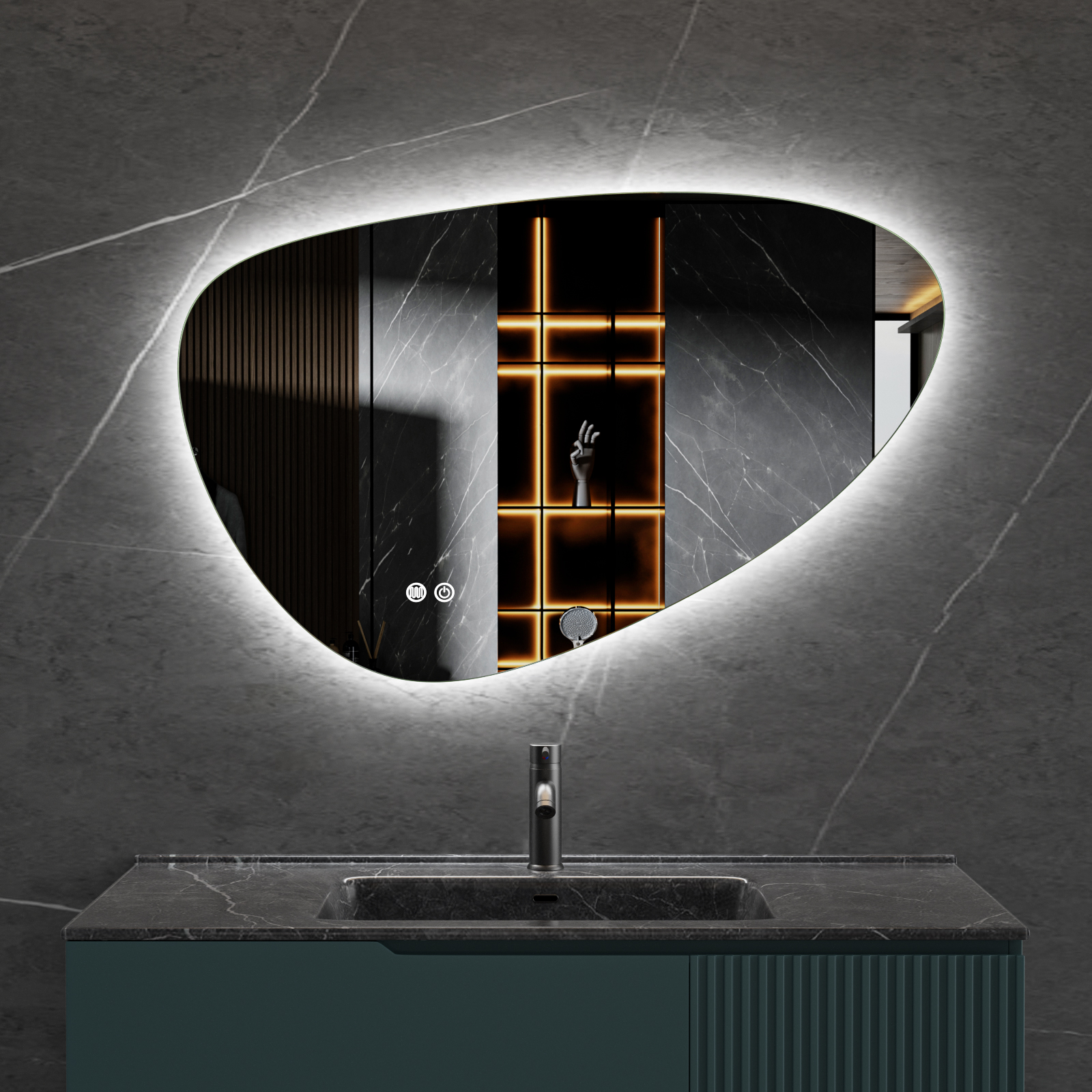 LED-spegel med Anti-fog funktion | dimbart ljus | 120x75 cm | Lyfco LED-spegel med Anti-fog funktion | dimbart ljus | 120x75 cm | Lyfco