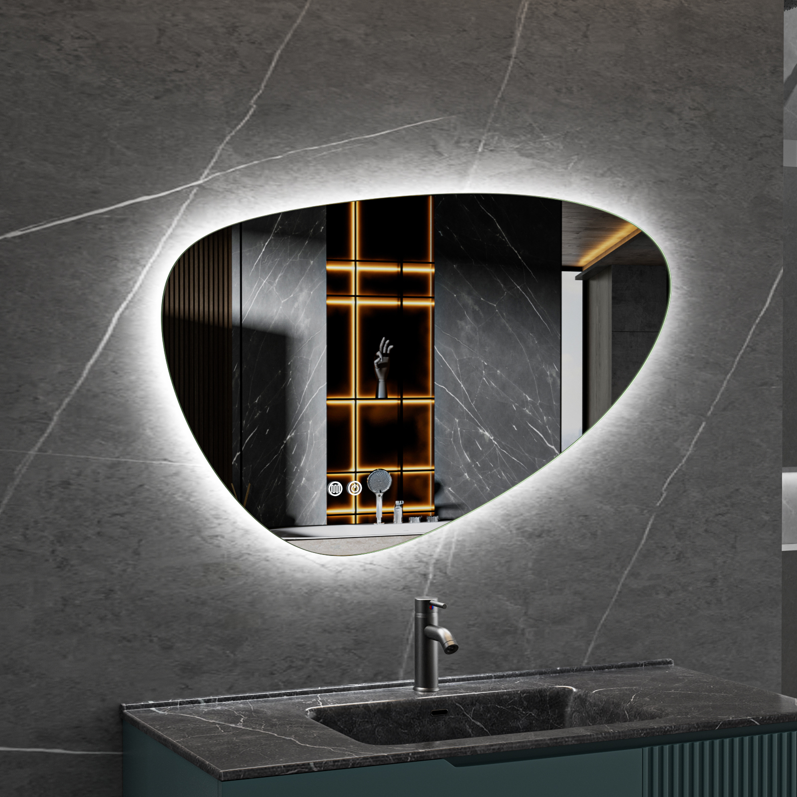 LED-spegel med Anti-fog funktion | dimbart ljus | Lyfco LED-spegel med Anti-fog funktion | dimbart ljus | Lyfco
