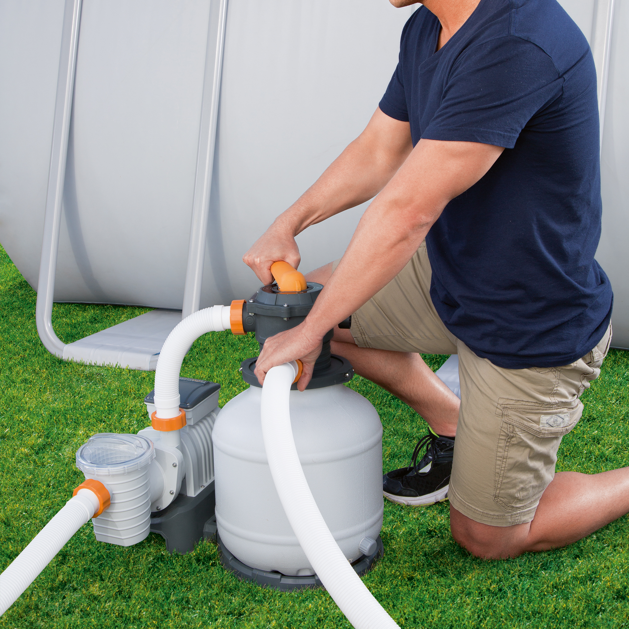 Bestway Flowclear sandfilterpump till ovanmarkpool | 1100-54500 liter Bestway Flowclear sandfilterpump till ovanmarkpool | 1100-54500 liter