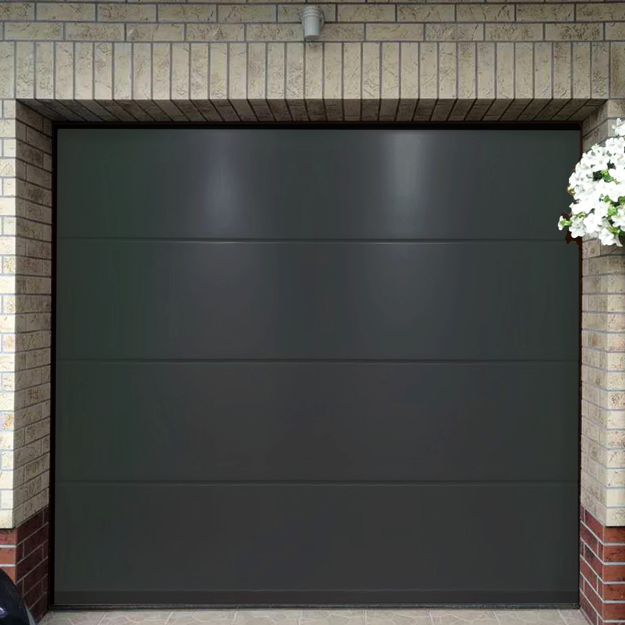 Garageport Takskjutport med fjärrstyrning | 2,4m bred Garageport Takskjutport med fjärrstyrning | 2,4m bred