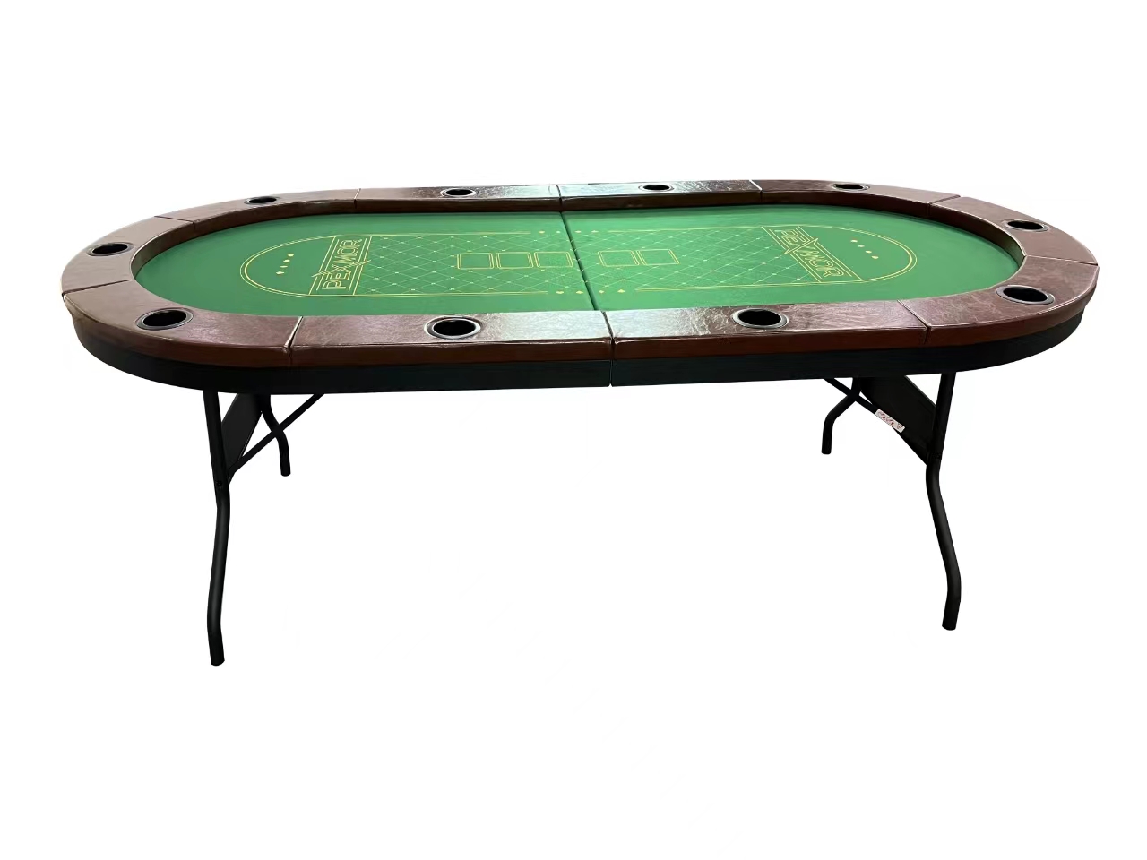 Vikbart Pokerbord | 10 Spelare | Kasinokvalitet, Dryckeshållare, Kuddad Räls Vikbart Pokerbord | 10 Spelare | Kasinokvalitet, Dryckeshållare, Kuddad Räls