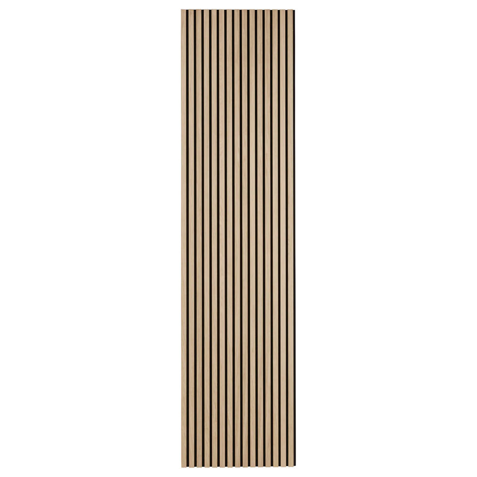 Trälamell akustikpaneler | 2400x600x21mm | Vit ek Trälamell akustikpaneler | 2400x600x21mm | Vit ek