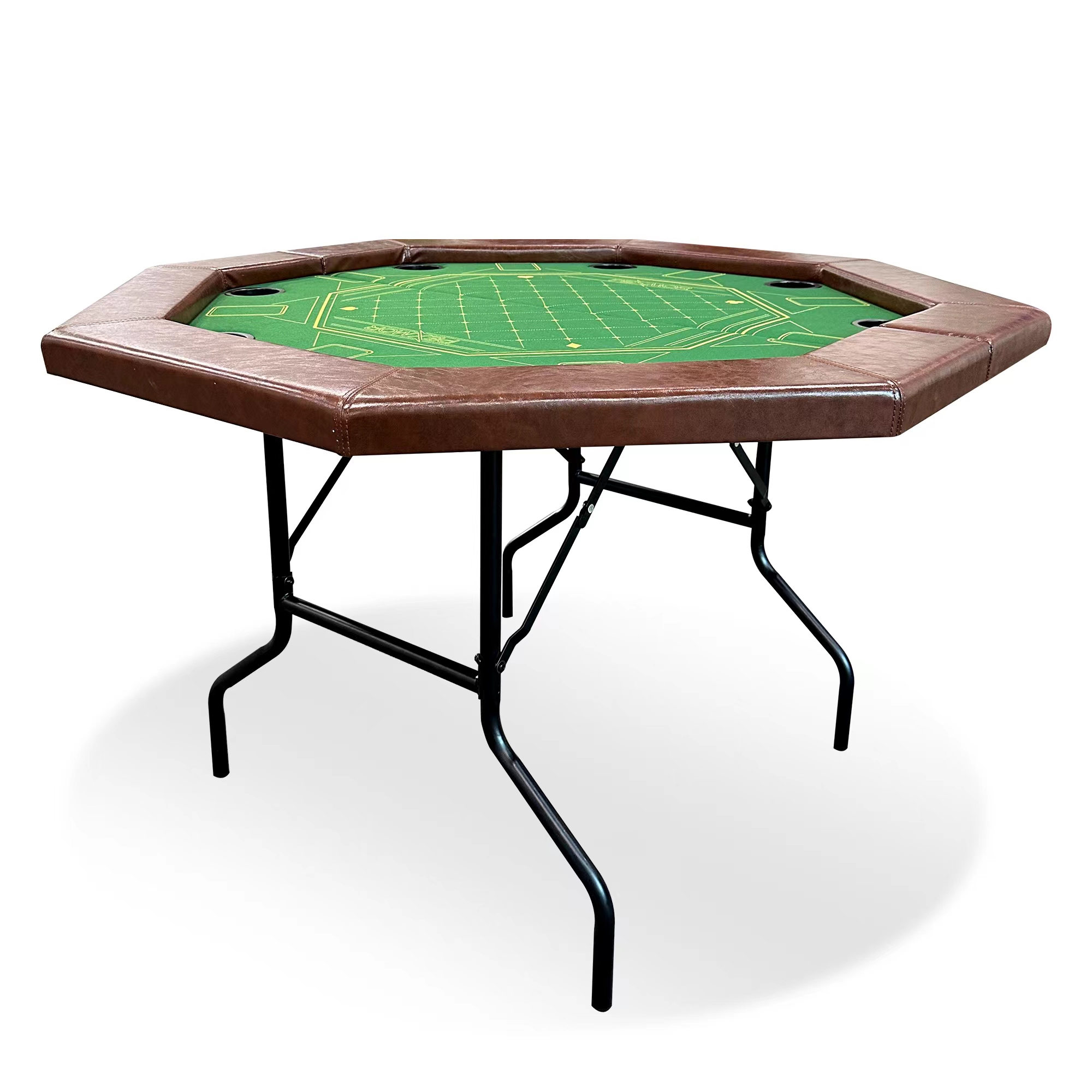 Vikbart Pokerbord | 8 Spelare | Kasinokvalitet, Dryckeshållare, Kuddad Räls Vikbart Pokerbord | 8 Spelare | Kasinokvalitet, Dryckeshållare, Kuddad Räls