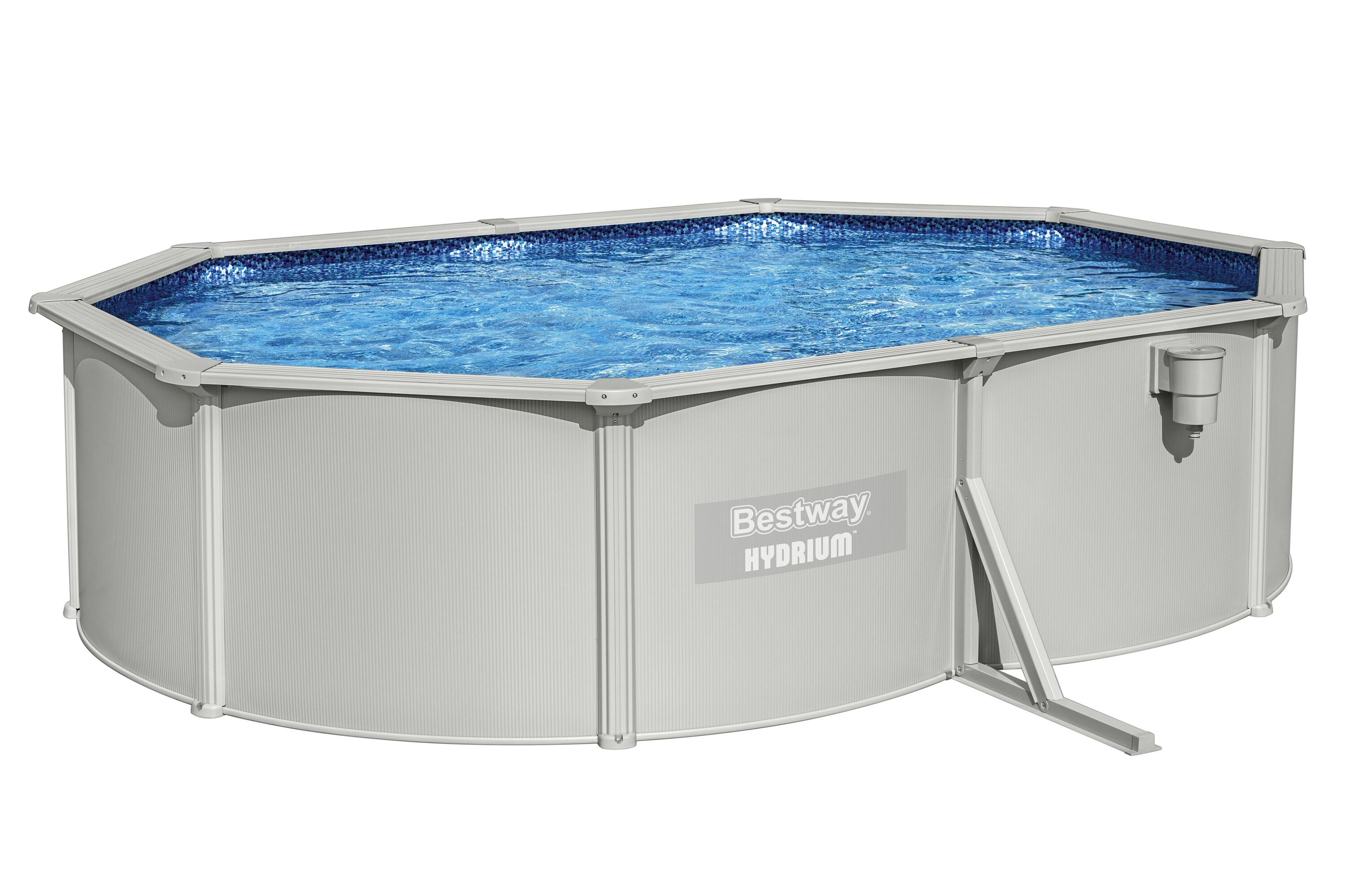 Ovanmarkpool Bestway Hydrium Oval, Ljusblå - 5 x 3,6 m (56586) Ovanmarkpool Bestway Hydrium Oval, Ljusblå - 5 x 3,6 m (56586)