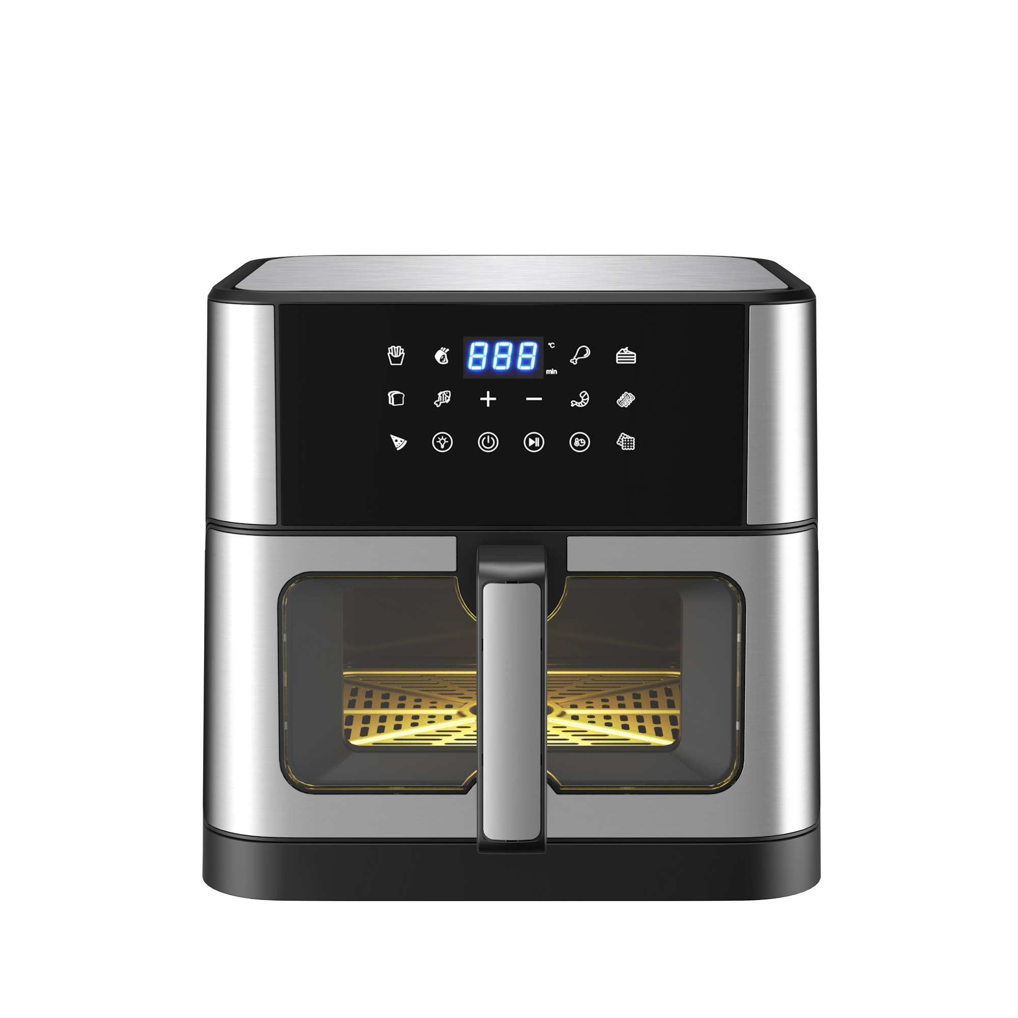 Stor Airfryer 10L | Genomskinligt f�nster | 10 F�rinst�llda Program | Lyfco