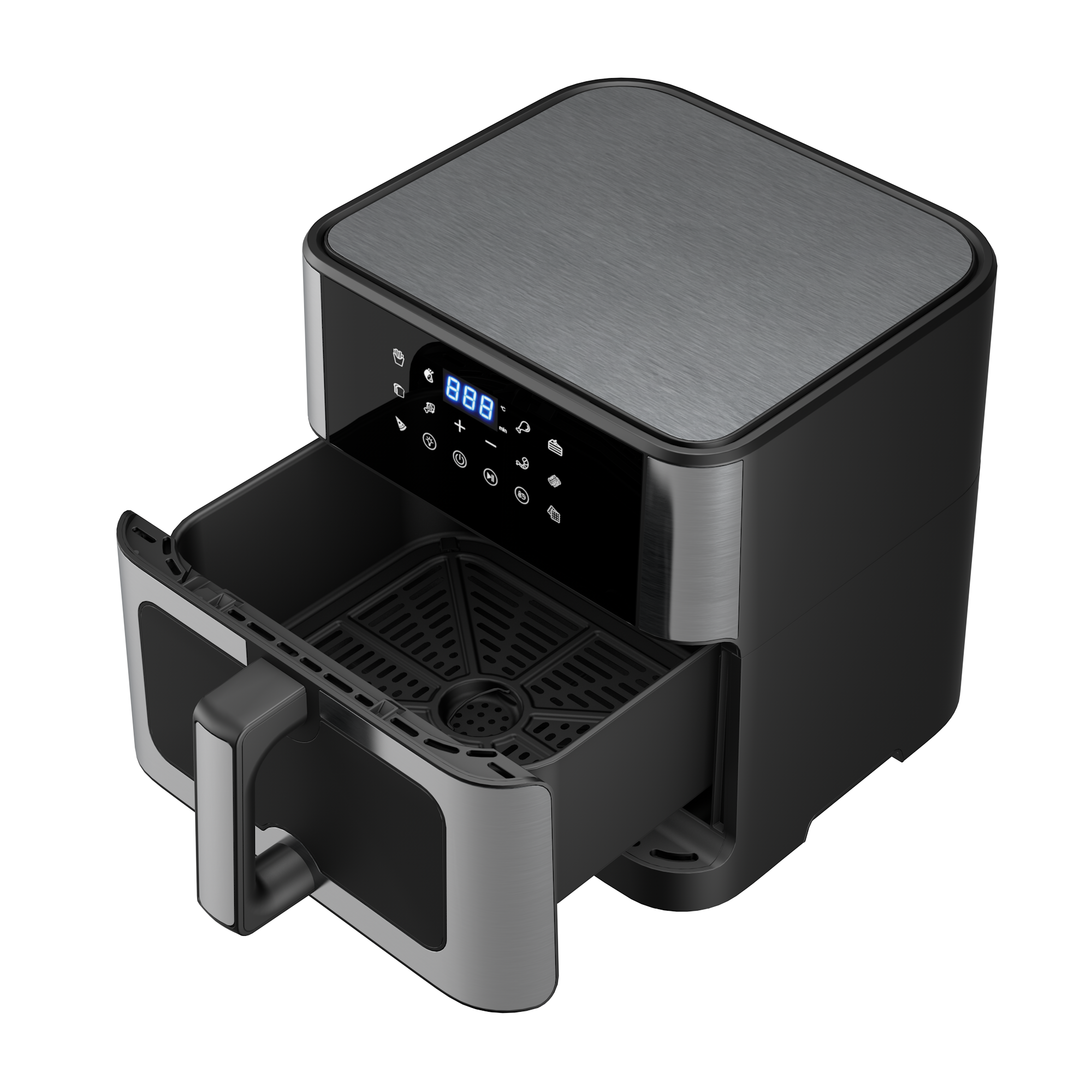 Stor Airfryer 10L | Genomskinligt f�nster | 10 F�rinst�llda Program | Lyfco