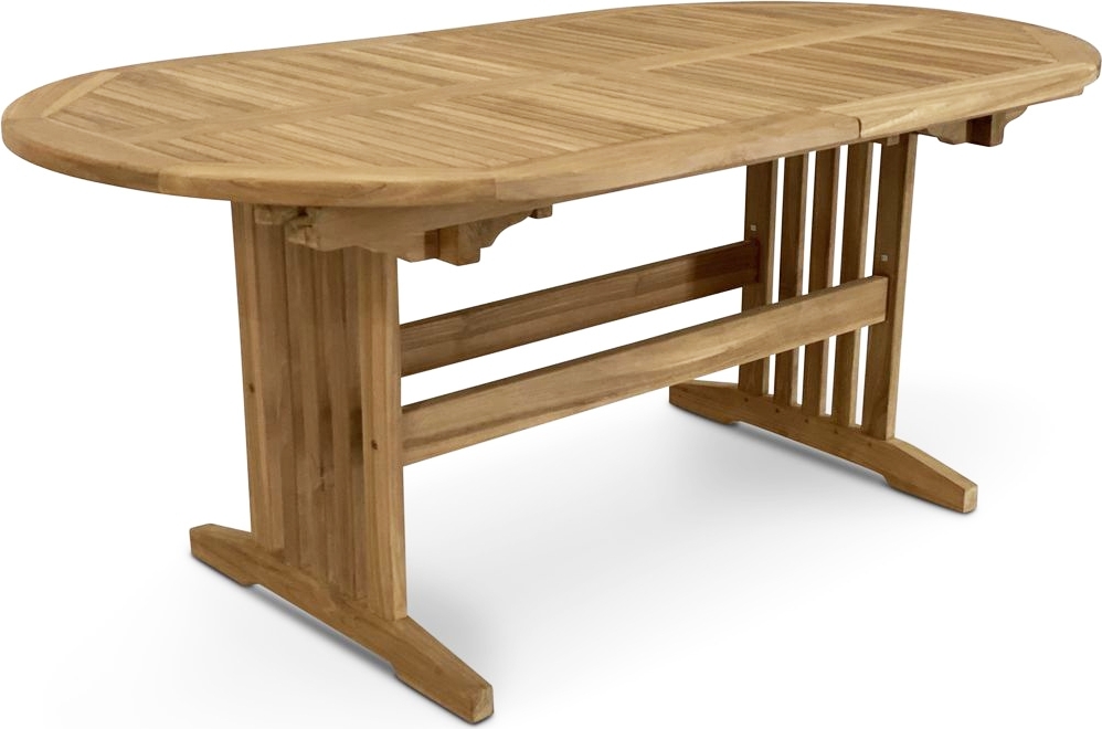 Utdragbart teakbord 150–210 cm för utomhusbruk med butterfly-funktion | Värmdö Utdragbart teakbord 150–210 cm för utomhusbruk med butterfly-funktion | Värmdö