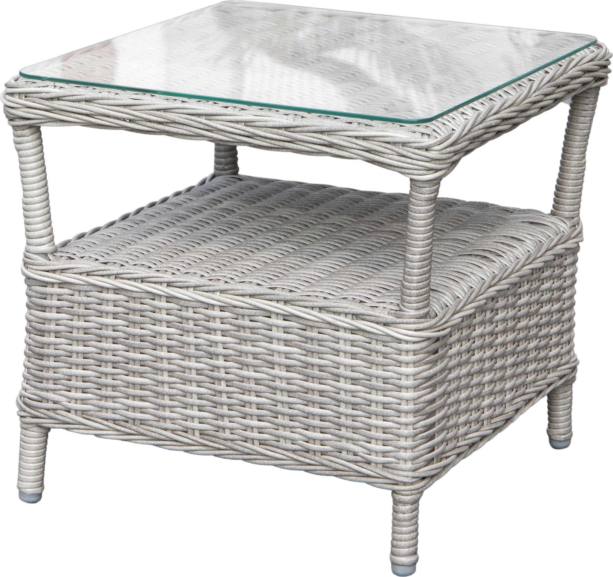 Sidobord i gr� konstrotting | 48x48 cm | Tore