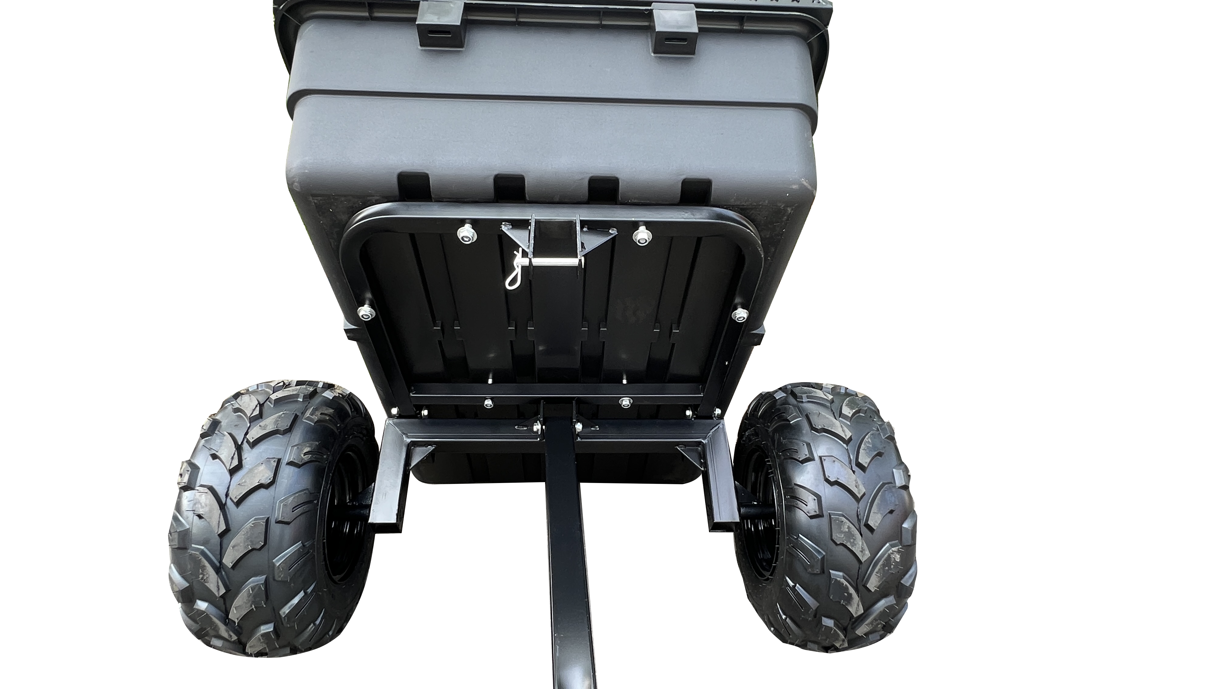 Robust ATV-Vagn med mesh | 700KG Lastkapacitet & terr�nghjul | Svart
