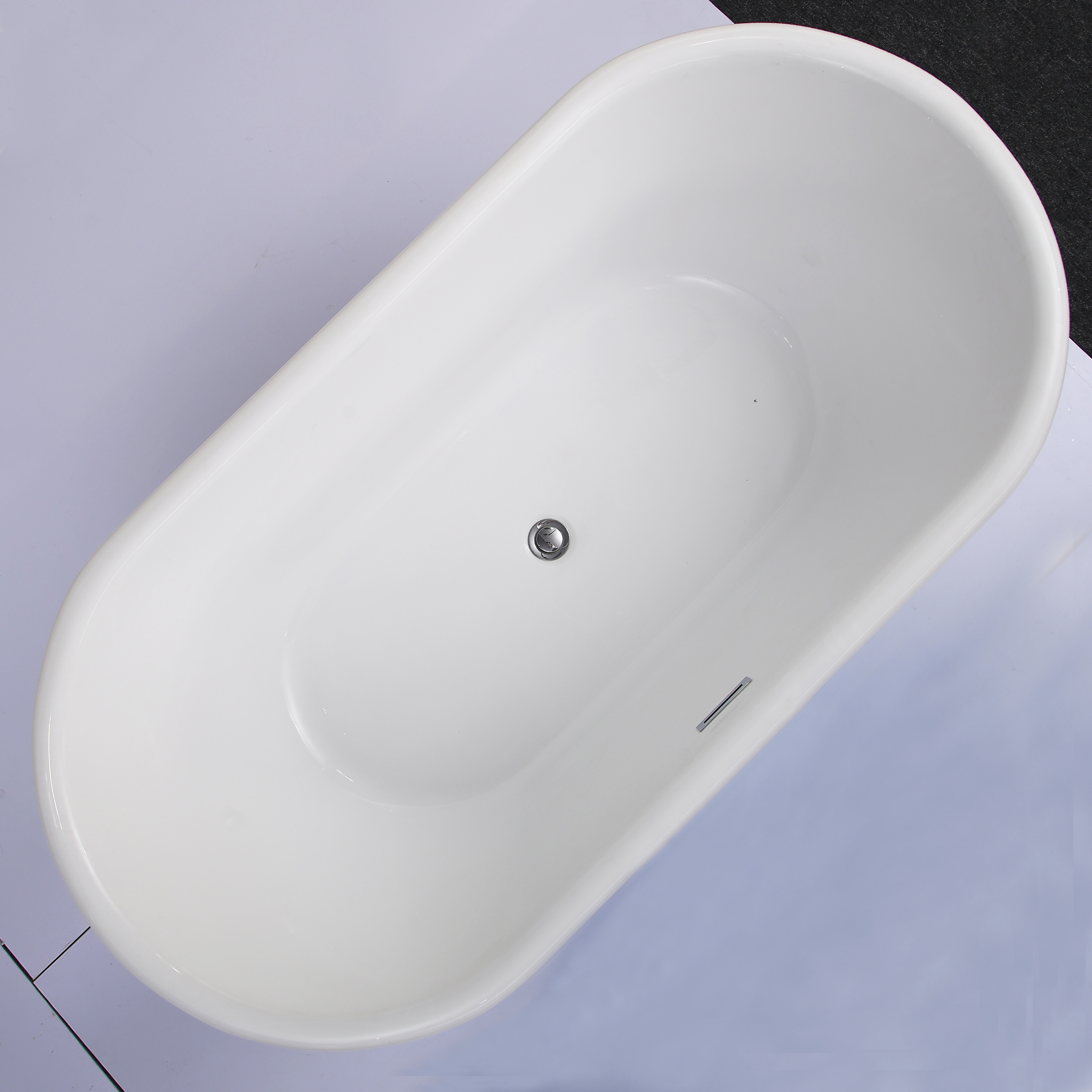 Fristående badkar 160cm | Lucite akryl | Rund design | A-05 Fristående badkar 160cm | Lucite akryl | Rund design | A-05