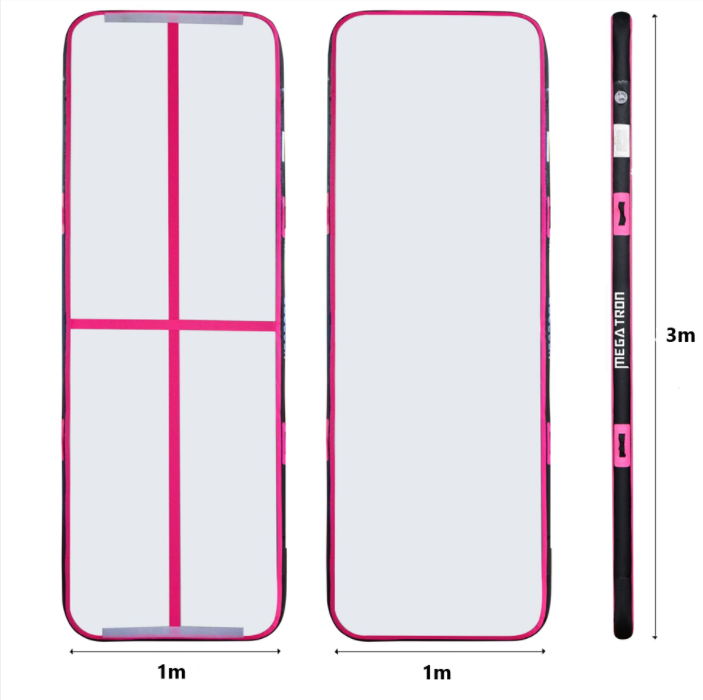 AirTrack | Luftvoltbana | Smidig montering och förvaring | 3x1m | Rosa AirTrack | Luftvoltbana | Smidig montering och förvaring | 3x1m | Rosa
