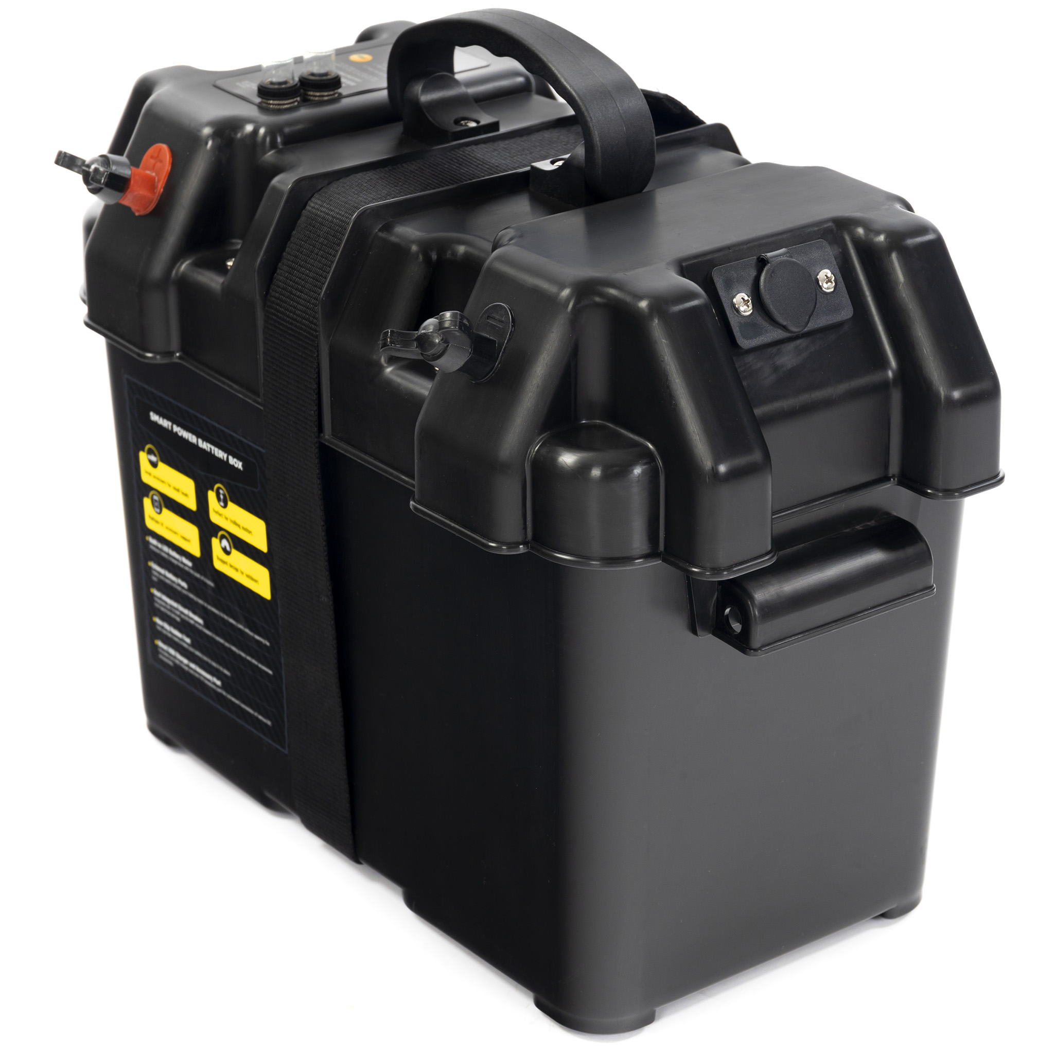 Bärbar batterilåda | 12V uttag | USB-port Bärbar batterilåda | 12V uttag | USB-port