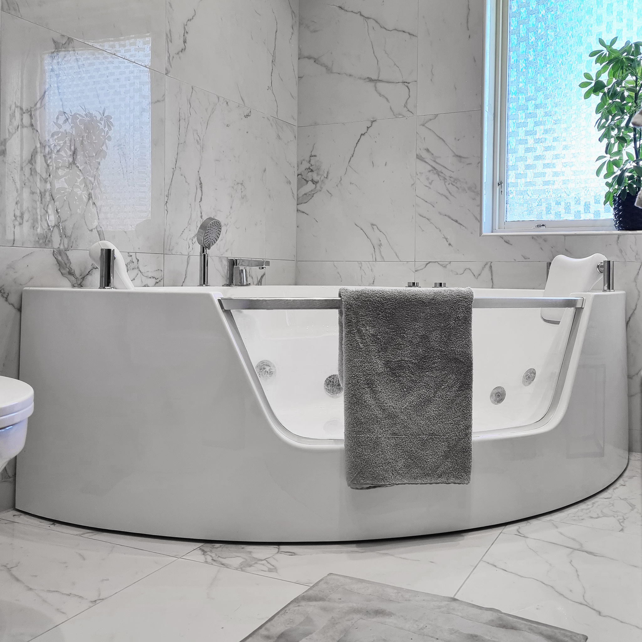 Bubbelbadkar med glasfront & värmare 140x140cm | BK-006V Bubbelbadkar med glasfront & värmare 140x140cm | BK-006V