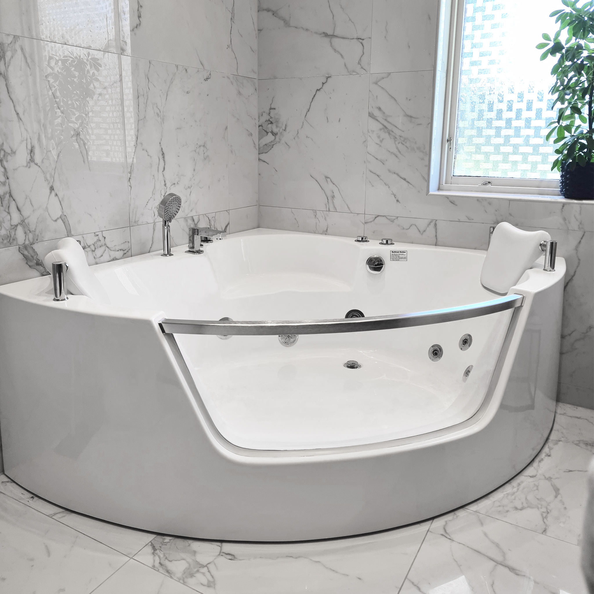 Bubbelbadkar med glasfront & värmare 140x140cm | BK-006V Bubbelbadkar med glasfront & värmare 140x140cm | BK-006V