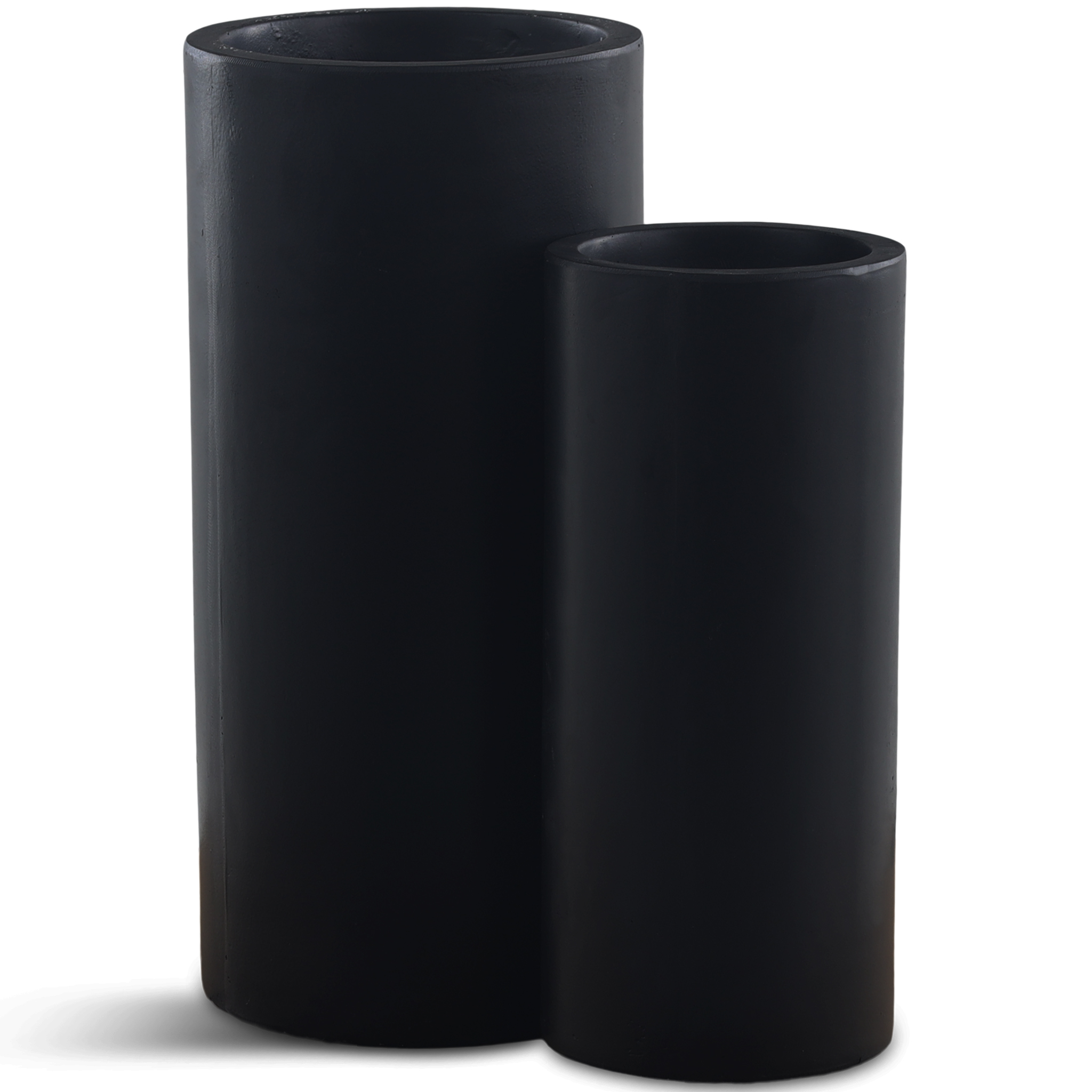 Fiberarmerade utekrukor | 2-pack Cylinderformade | Svart Fiberarmerade utekrukor | 2-pack Cylinderformade | Svart