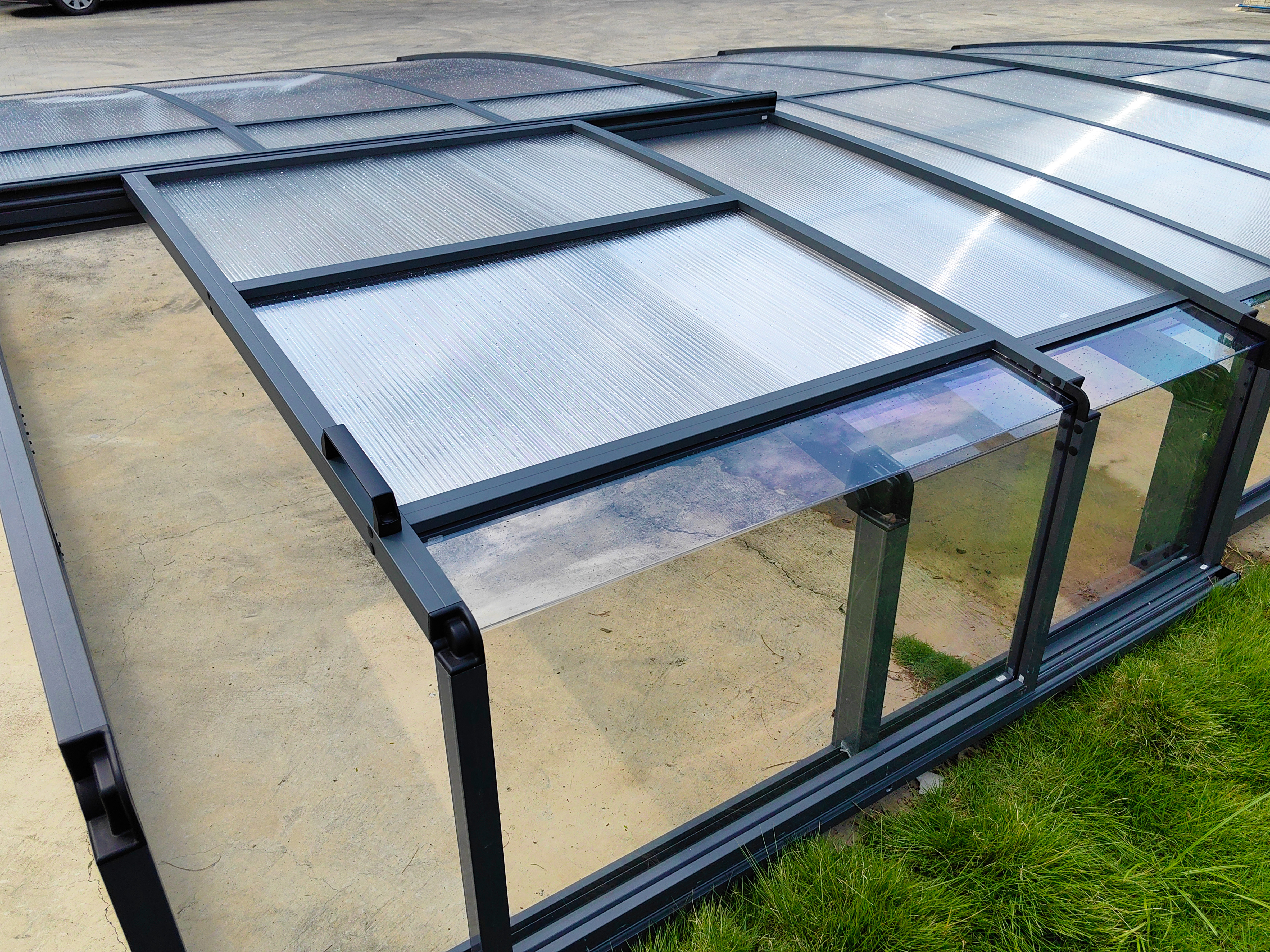 Pooltak 4x8m | Utan skenor | UV-skydd Pooltak 4x8m | Utan skenor | UV-skydd