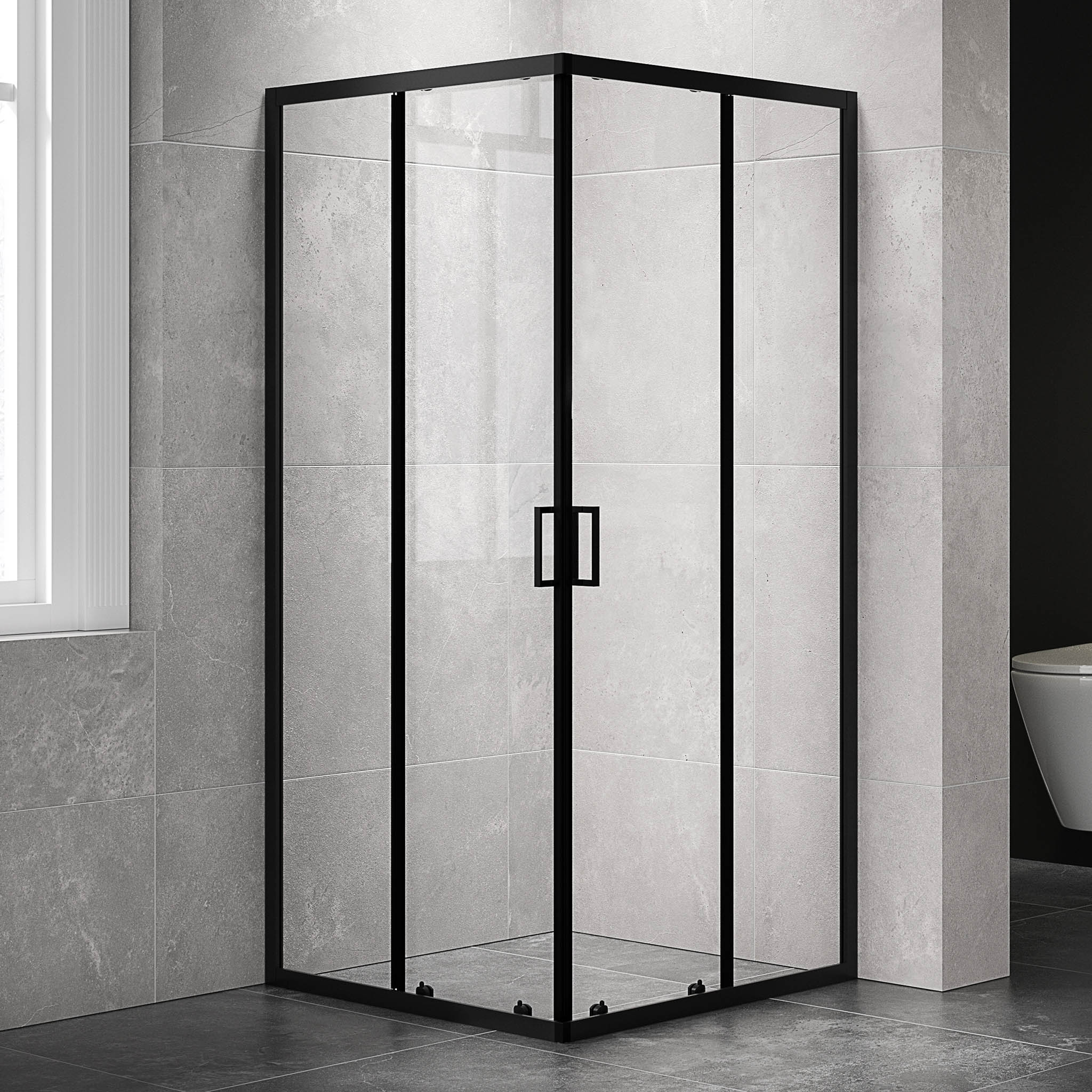 Duschhörna med skjutdörrar | 6mm säkerhetsglas | Modern design Duschhörna med skjutdörrar | 6mm säkerhetsglas | Modern design