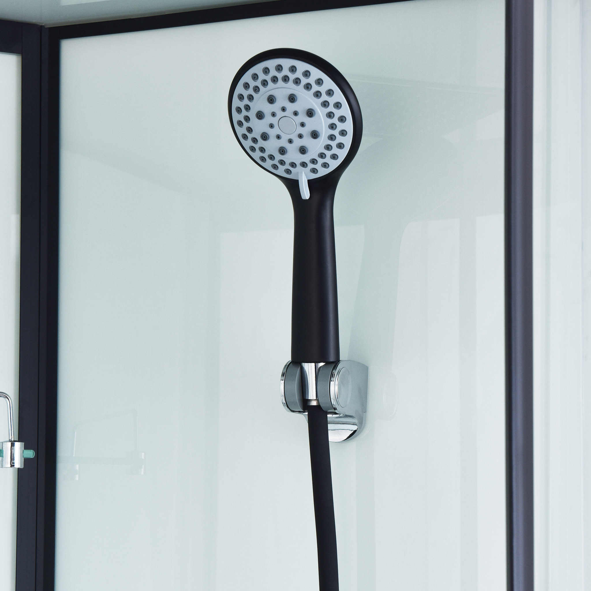 Komplett Duschkabin - Flera str�ll�gen - Regndusch - Svart profil
