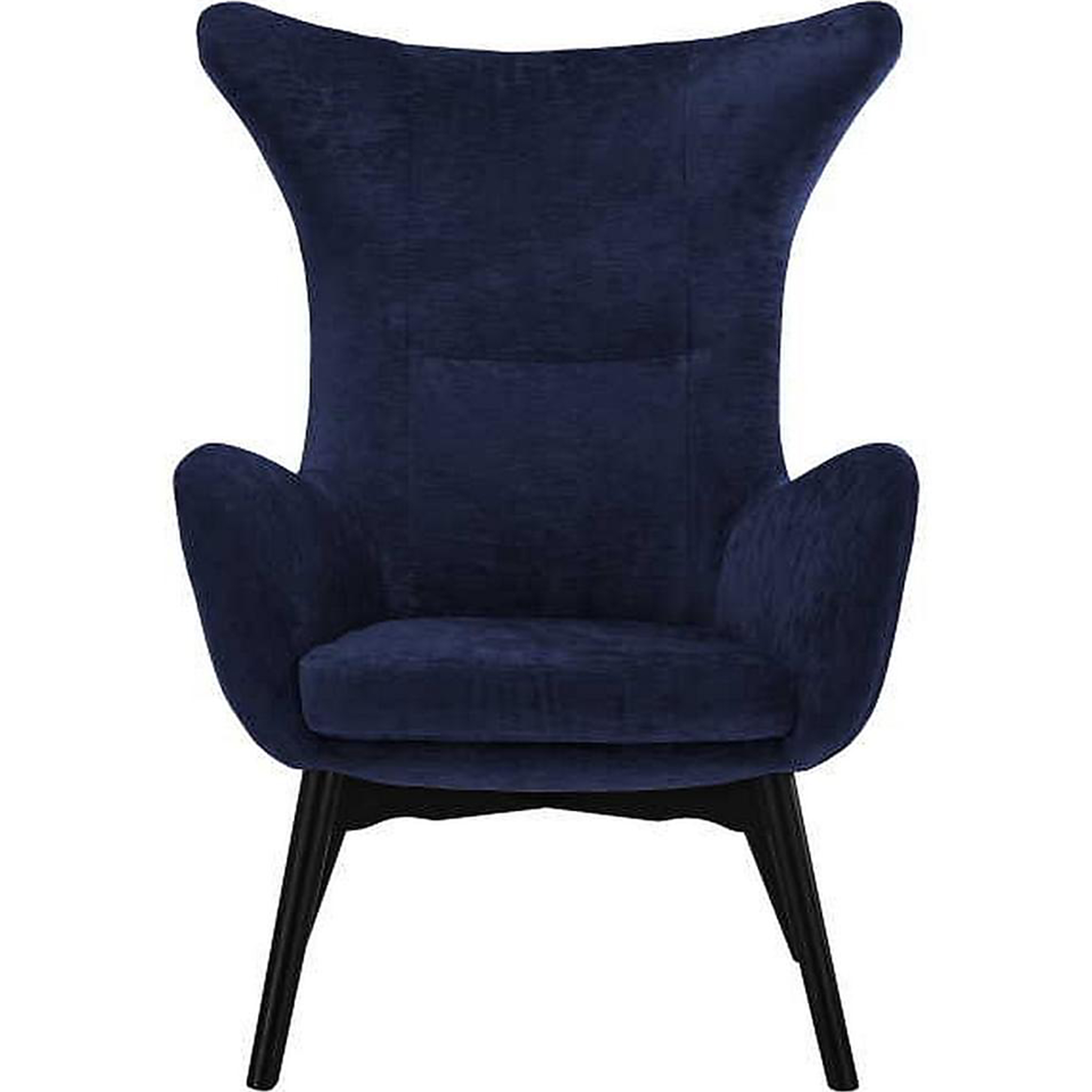 Elegant textilfåtölj med hög rygg | Mörkblå | Kim Elegant textilfåtölj med hög rygg | Mörkblå | Kim