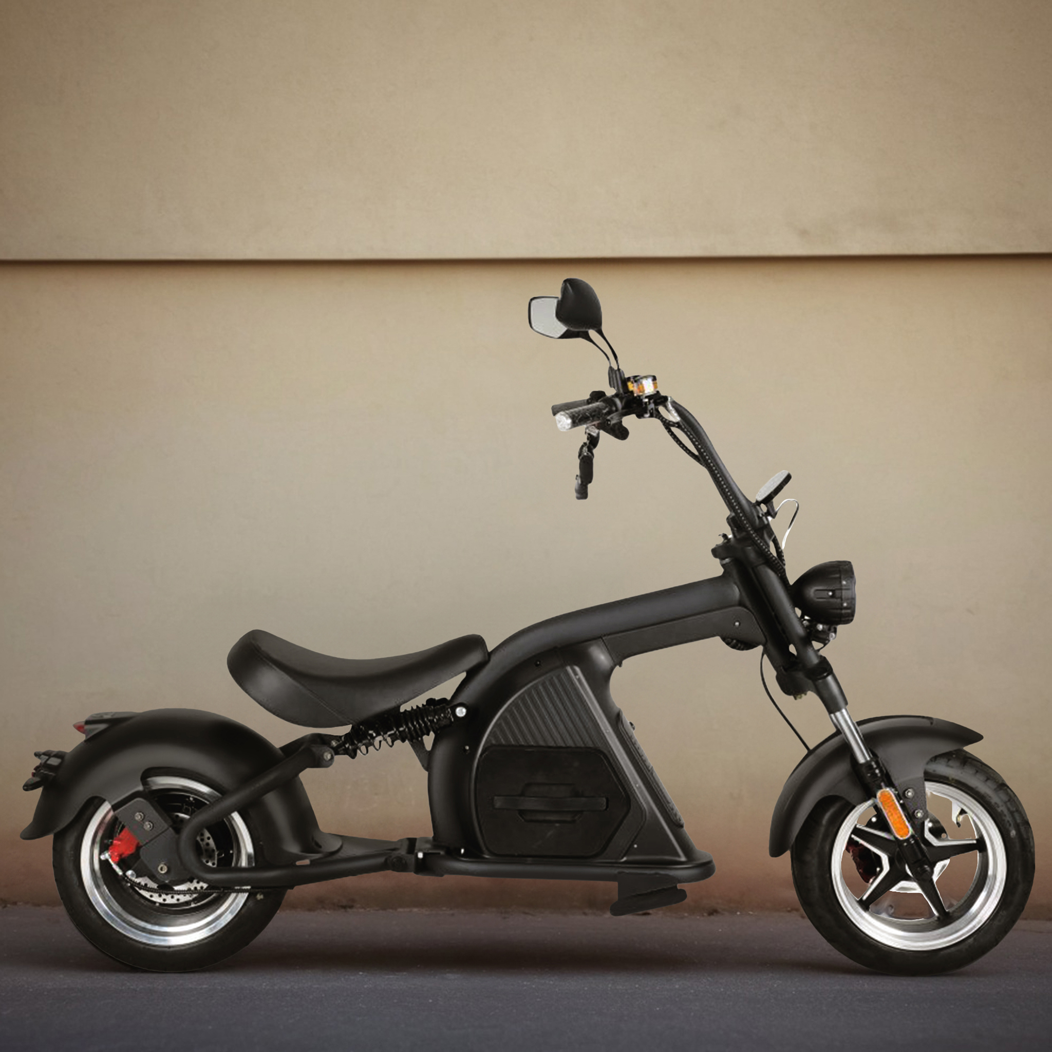 Fatscooter Raw 2000W | Moped klass 1 - Svart Fatscooter Raw 2000W | Moped klass 1 - Svart