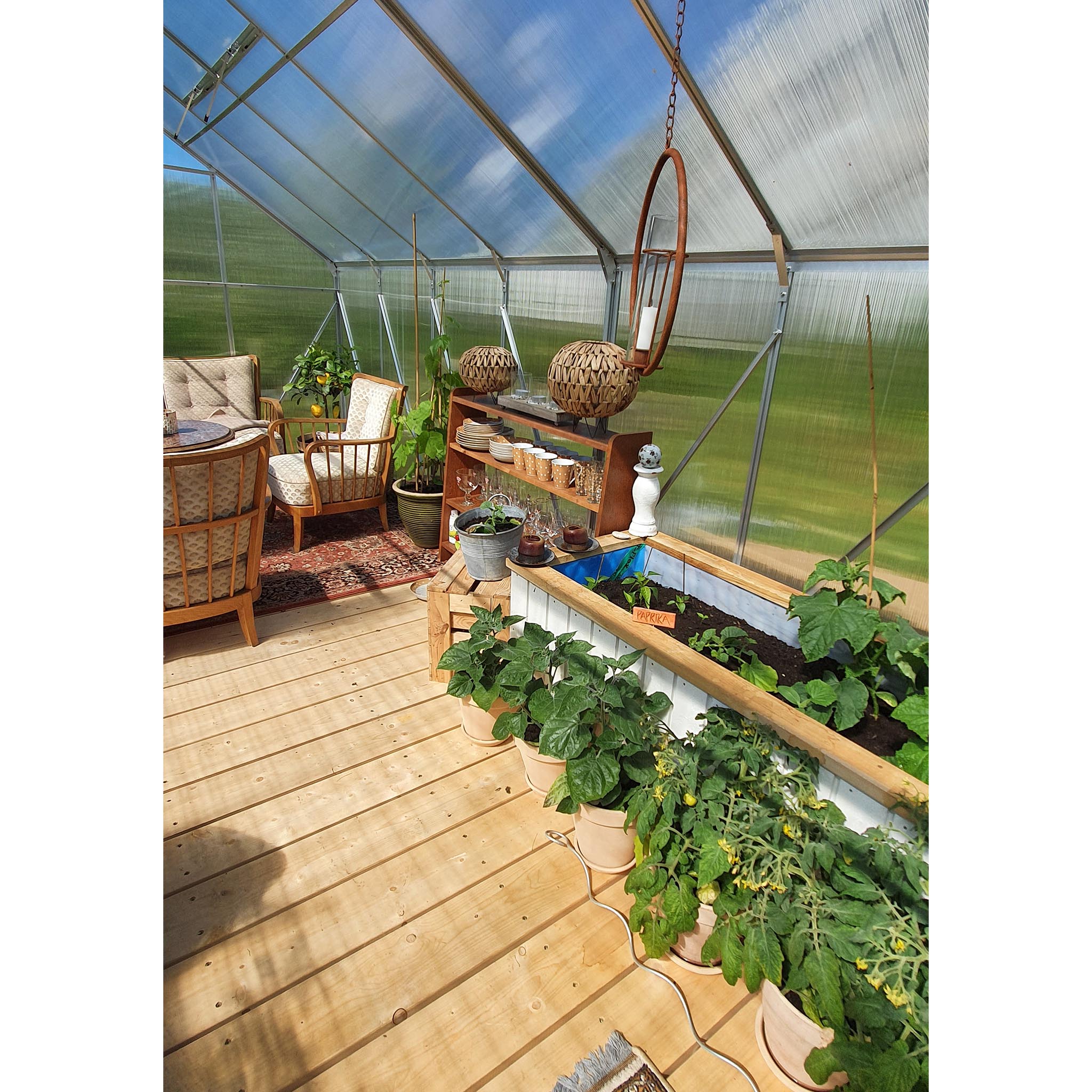 Växthus 18m² Premium | Extra hög odlingshöjd | 6mm kanalplast Växthus 18m² Premium | Extra hög odlingshöjd | 6mm kanalplast