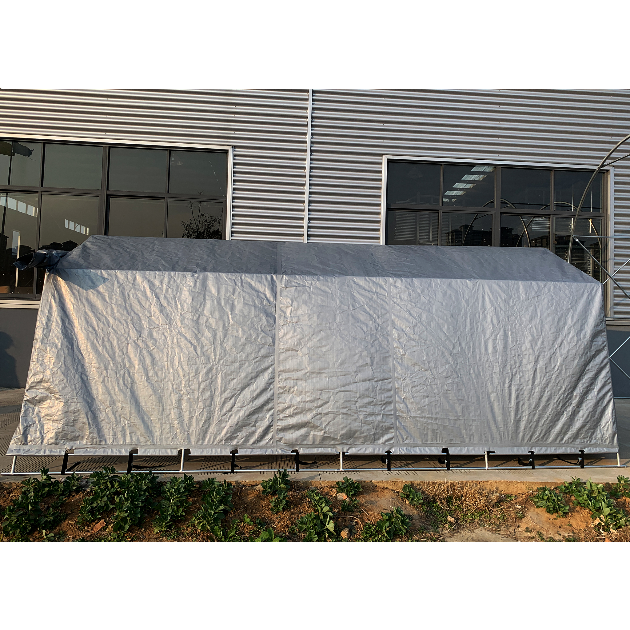Garagetält 2,7x5,1m | 13,7m² - 200g/m² | PE - Grå Garagetält 2,7x5,1m | 13,7m² - 200g/m² | PE - Grå