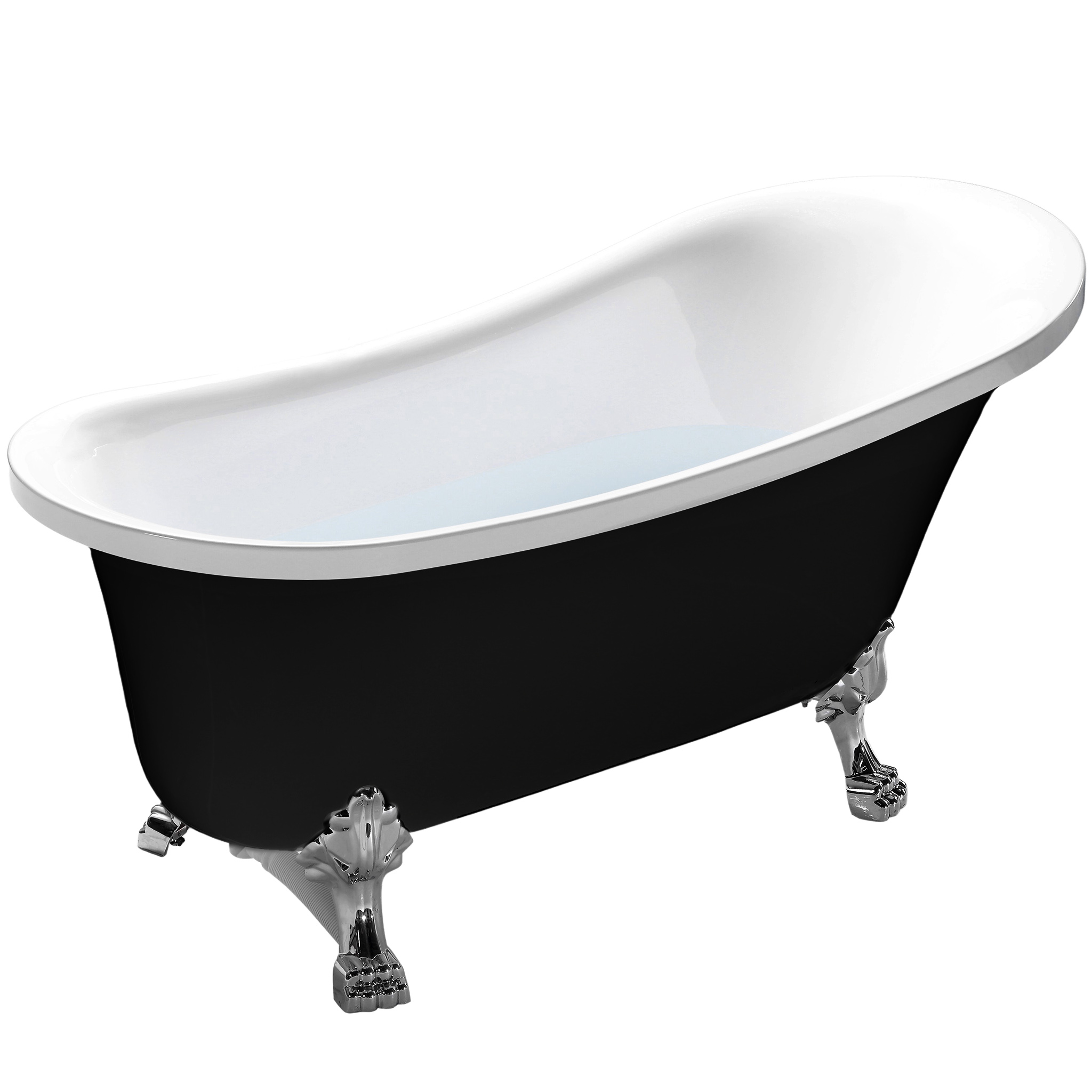 Badkar med tassar 153cm | Fristående | Lyxig design | Svart Badkar med tassar 153cm | Fristående | Lyxig design | Svart