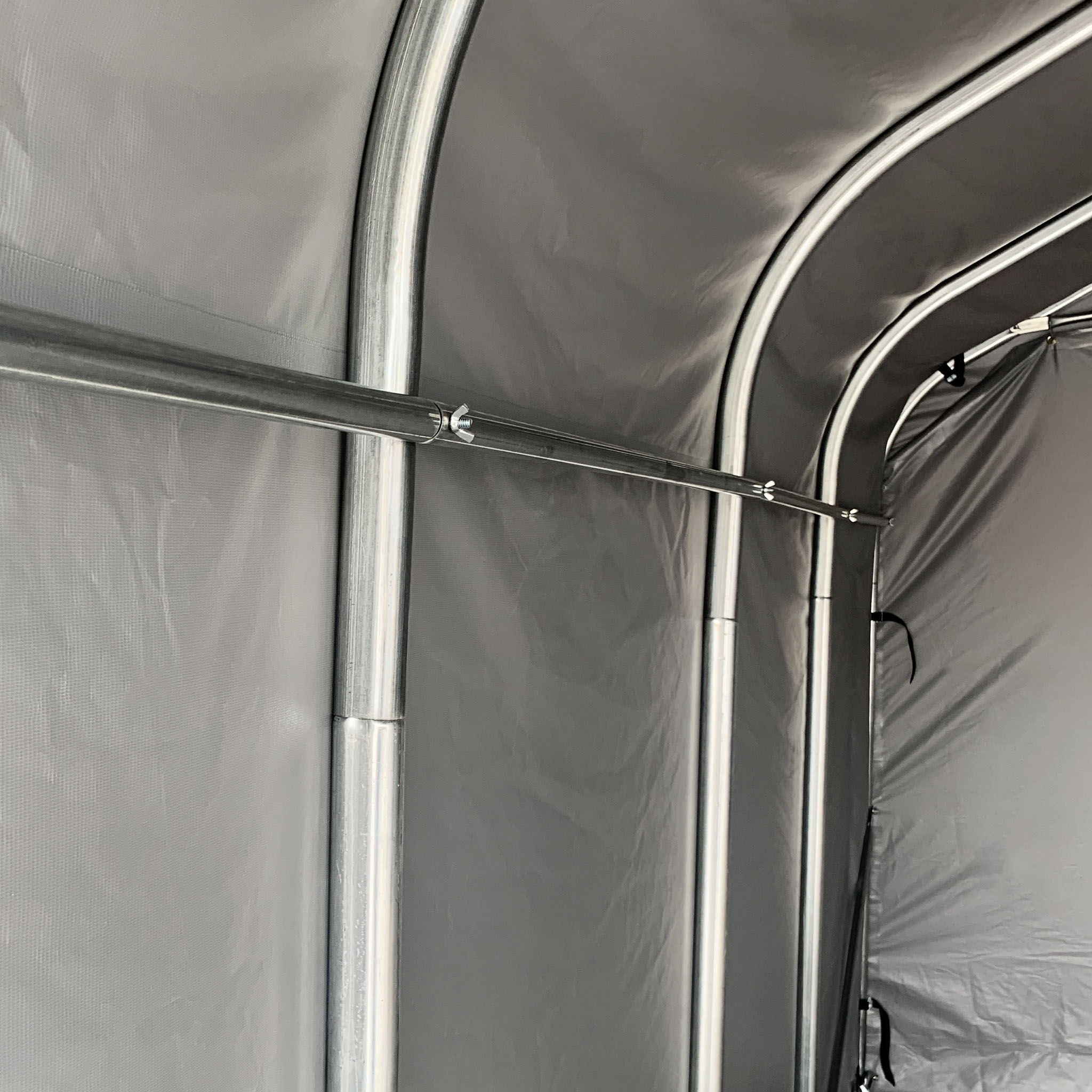Garagetält 3,6x4,8m | 17,3m² - 500g/m² | PVC - Grå Garagetält 3,6x4,8m | 17,3m² - 500g/m² | PVC - Grå