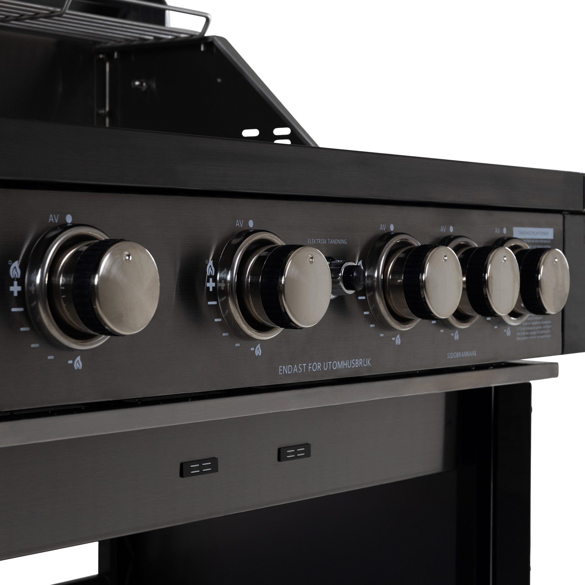 Rostfri gasolgrill med varmluftsfunktion | Malibu/Nashville Blackline Rostfri gasolgrill med varmluftsfunktion | Malibu/Nashville Blackline