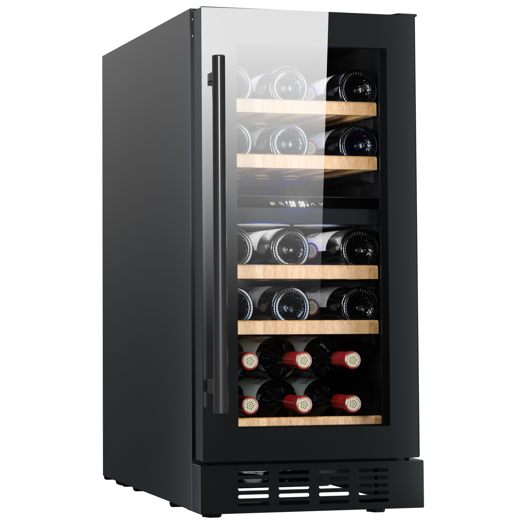 Inbyggbar vinkyl 26 flaskor | LED-belysning | Extra tystg�ende