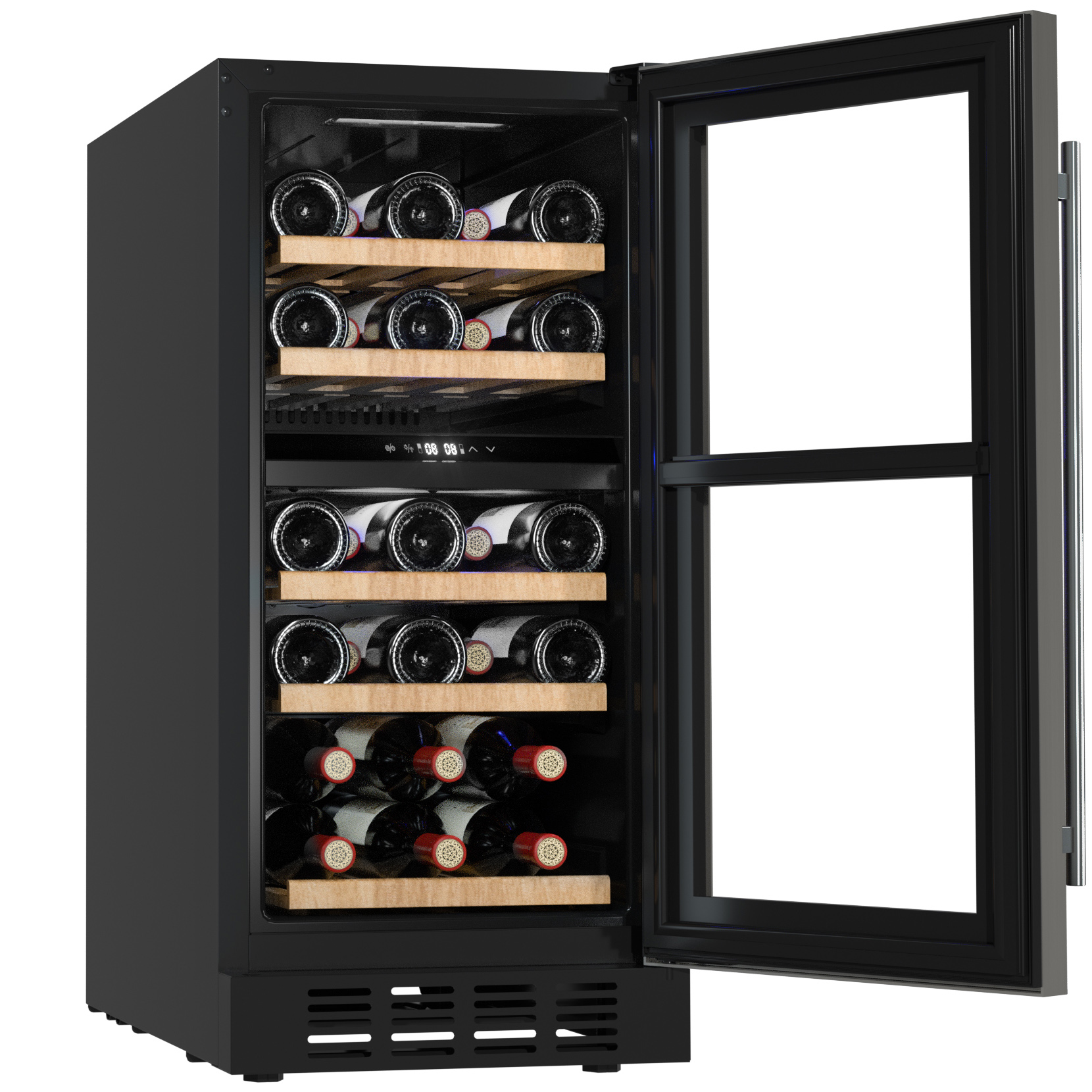 Inbyggbar vinkyl 26 flaskor | LED-belysning | Extra tystg�ende