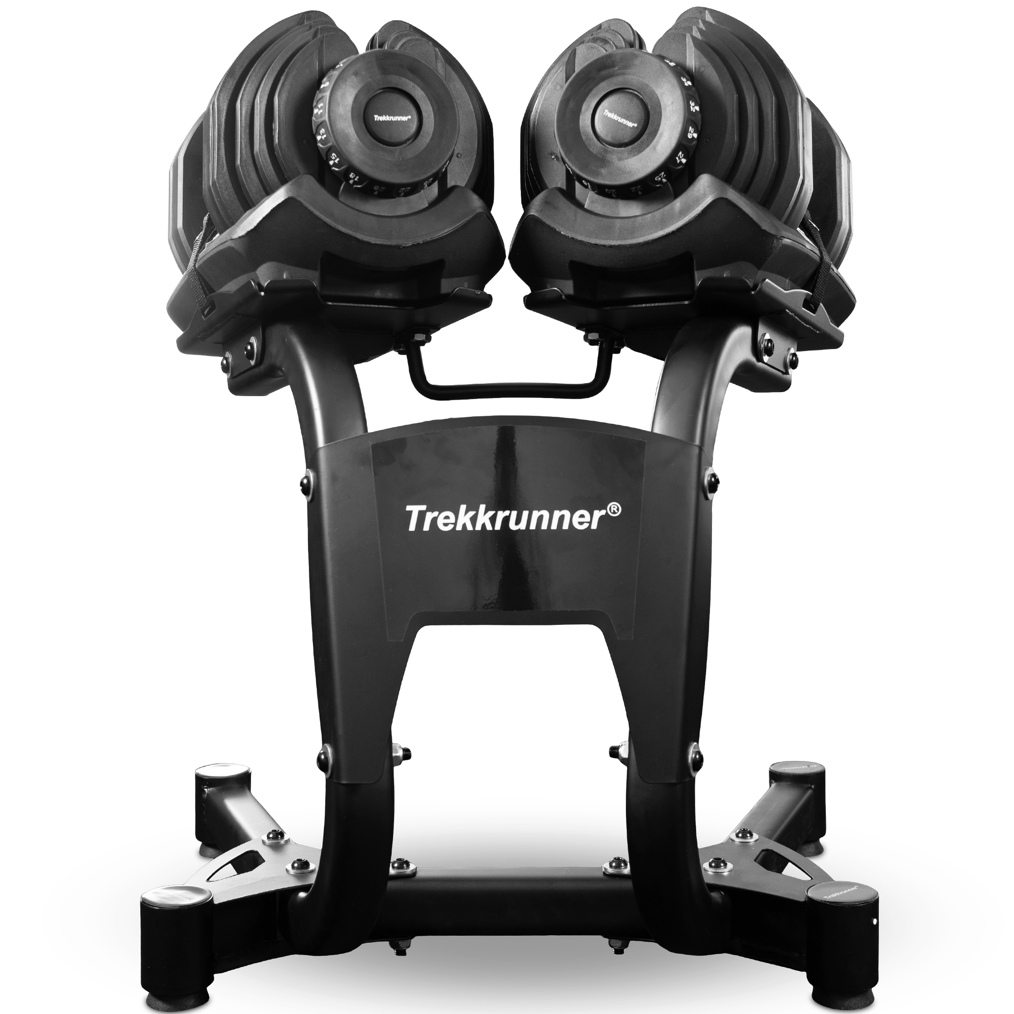 Justerbara hantlar 2x40kg med st�ll | St�llbar vikt 5-40kg | Trekkrunner
