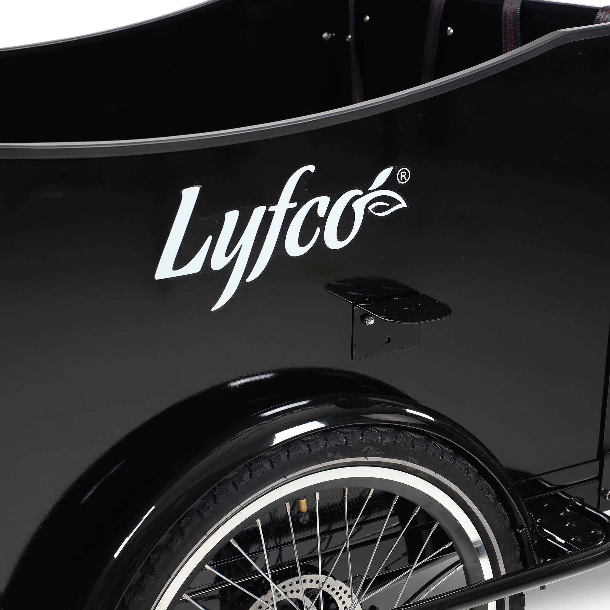 El-lådcykel - 17Ah batteri - Svart trälåda El-lådcykel - 17Ah batteri - Svart trälåda
