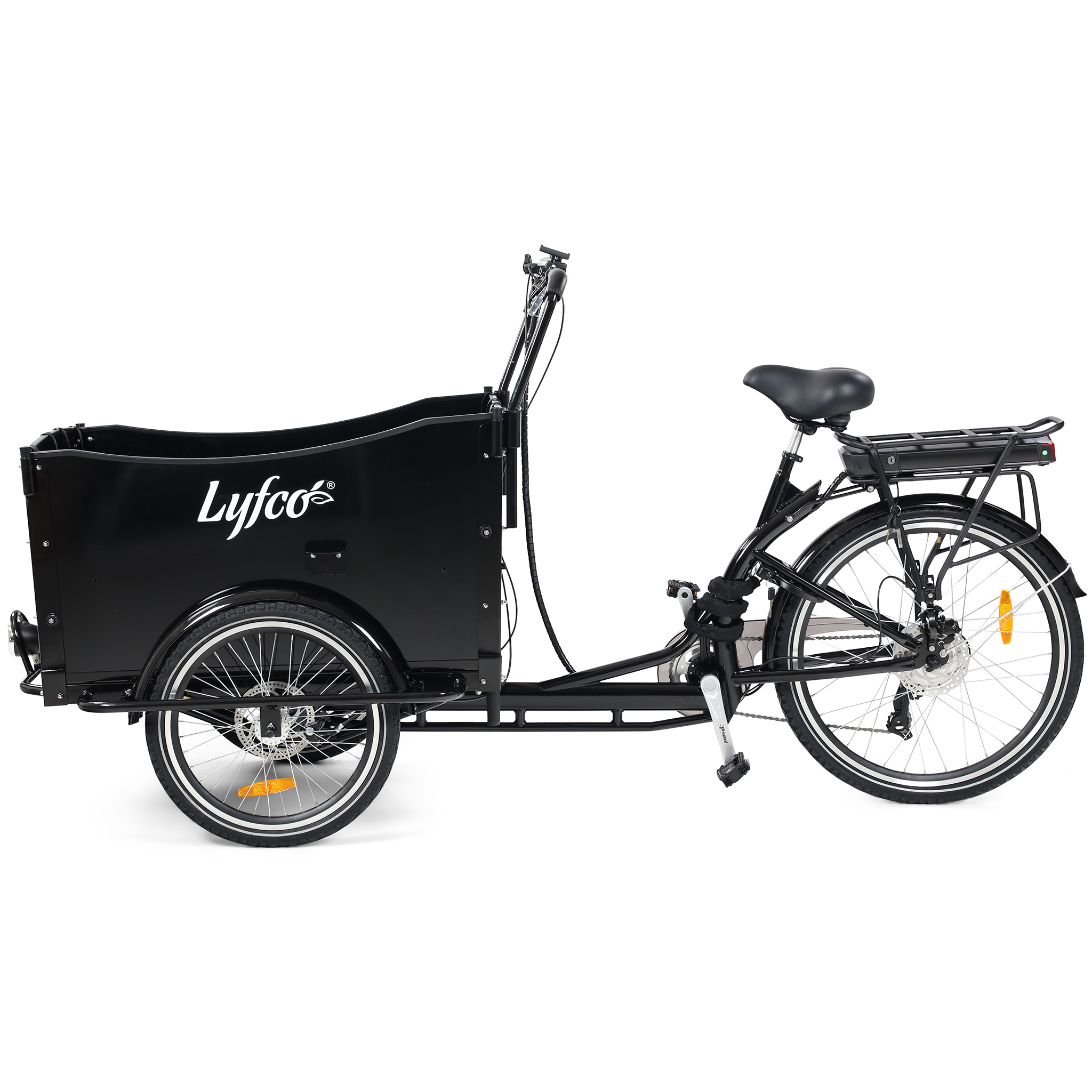 Lådcykel El | 6 växlar | 250W - 16Ah LG-batteri | Lång räckvidd | Lyfco Lådcykel El | 6 växlar | 250W - 16Ah LG-batteri | Lång räckvidd | Lyfco