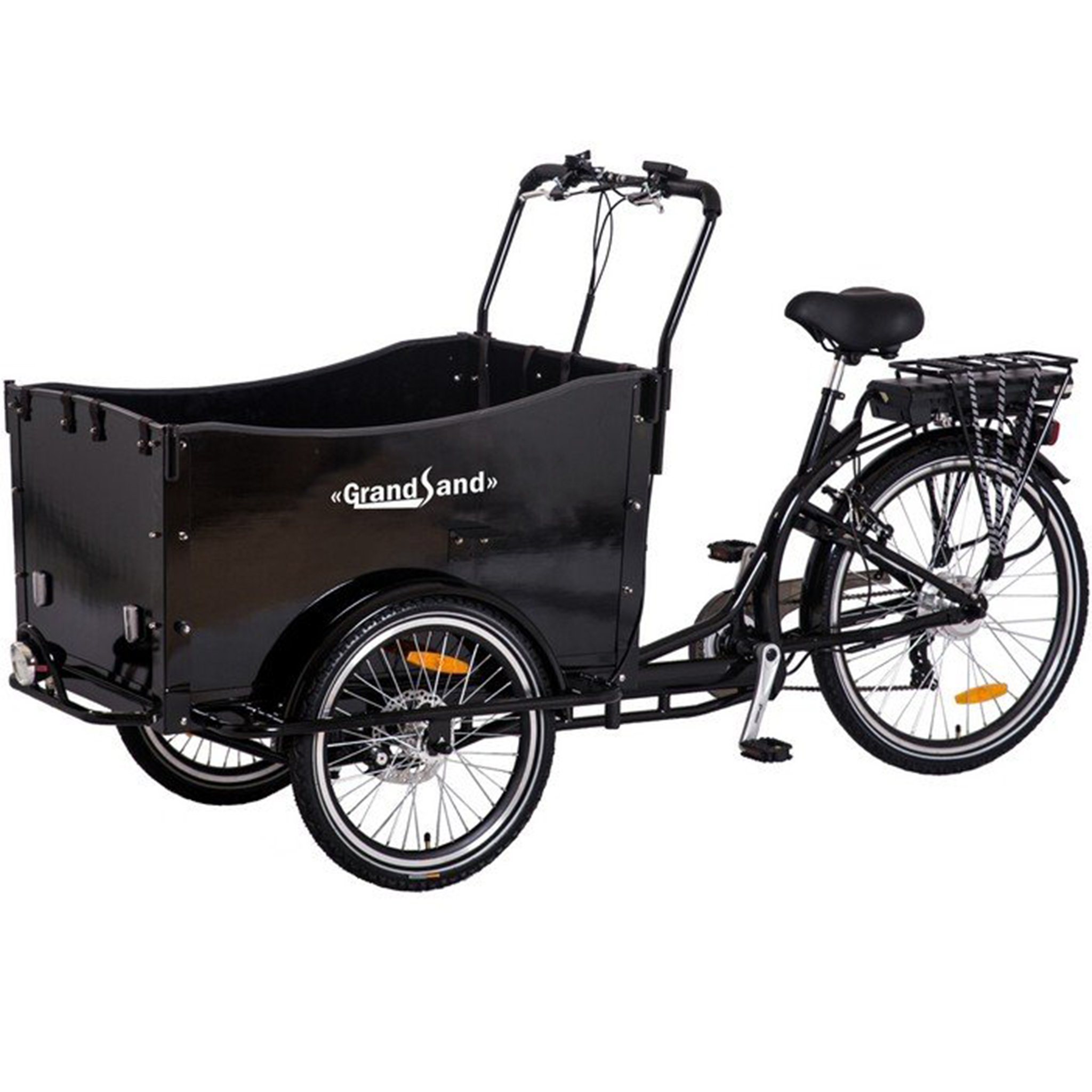 Lådcykel El | 6 växlar | 250W - 12,8Ah Panasonic litiumbatteri - Svart Lådcykel El | 6 växlar | 250W - 12,8Ah Panasonic litiumbatteri - Svart