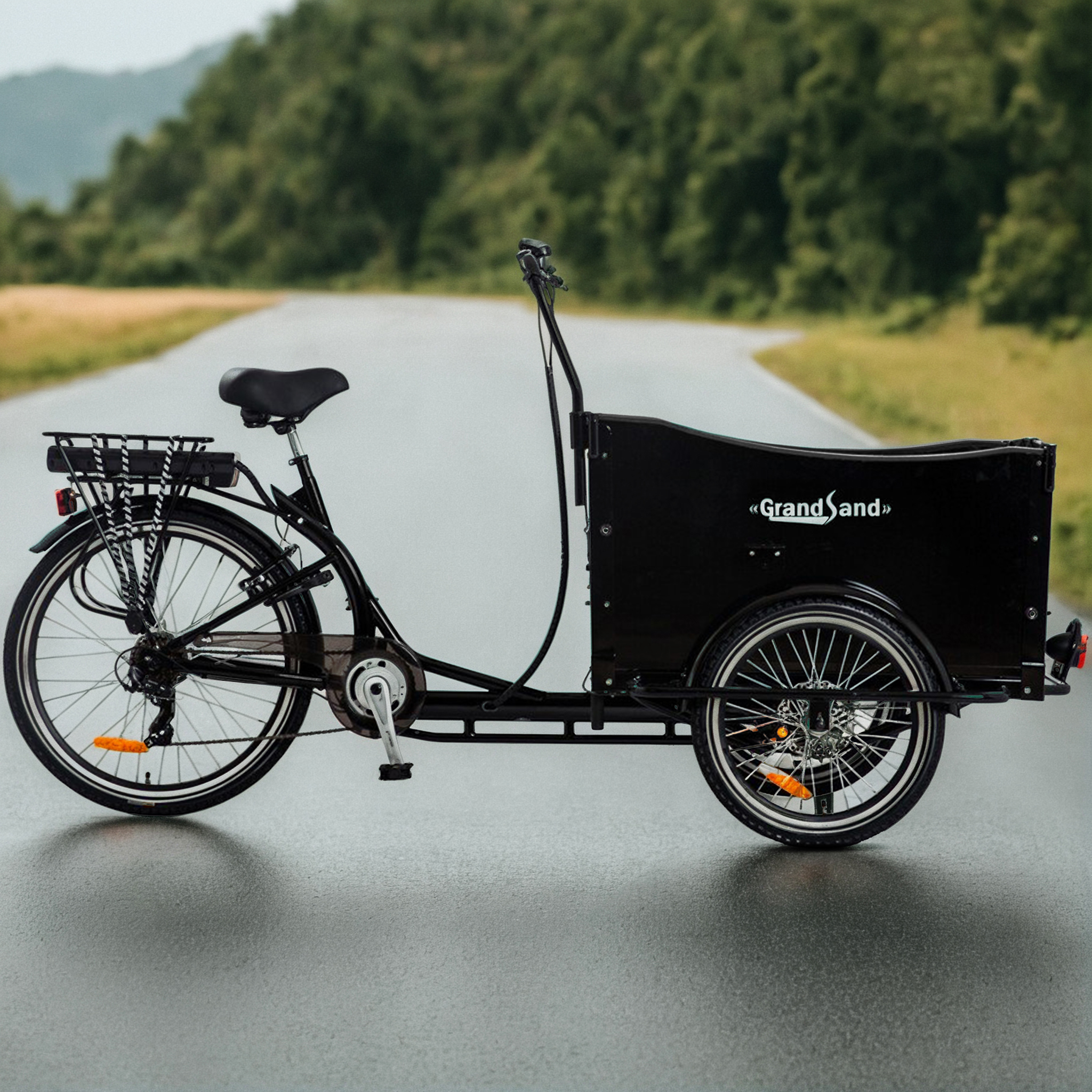Lådcykel El | 6 växlar | 250W - 12,8Ah Panasonic litiumbatteri - Svart Lådcykel El | 6 växlar | 250W - 12,8Ah Panasonic litiumbatteri - Svart