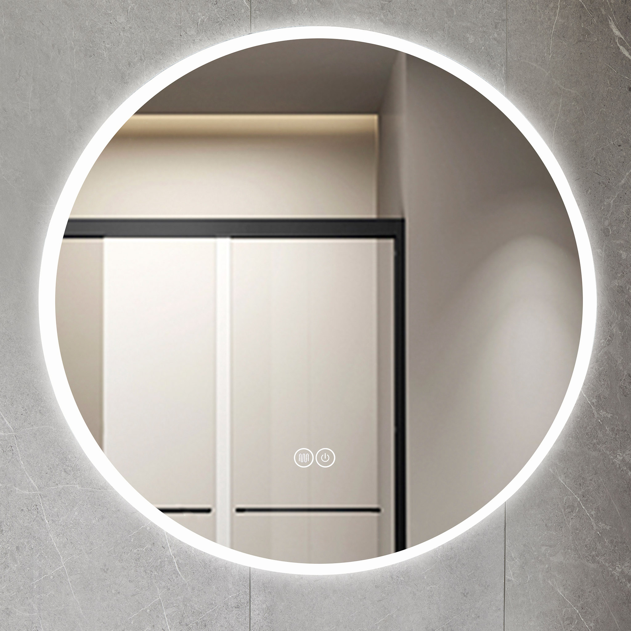 Rund badrumsspegel 120cm | LED-lyse & anti-fog Rund badrumsspegel 120cm | LED-lyse & anti-fog