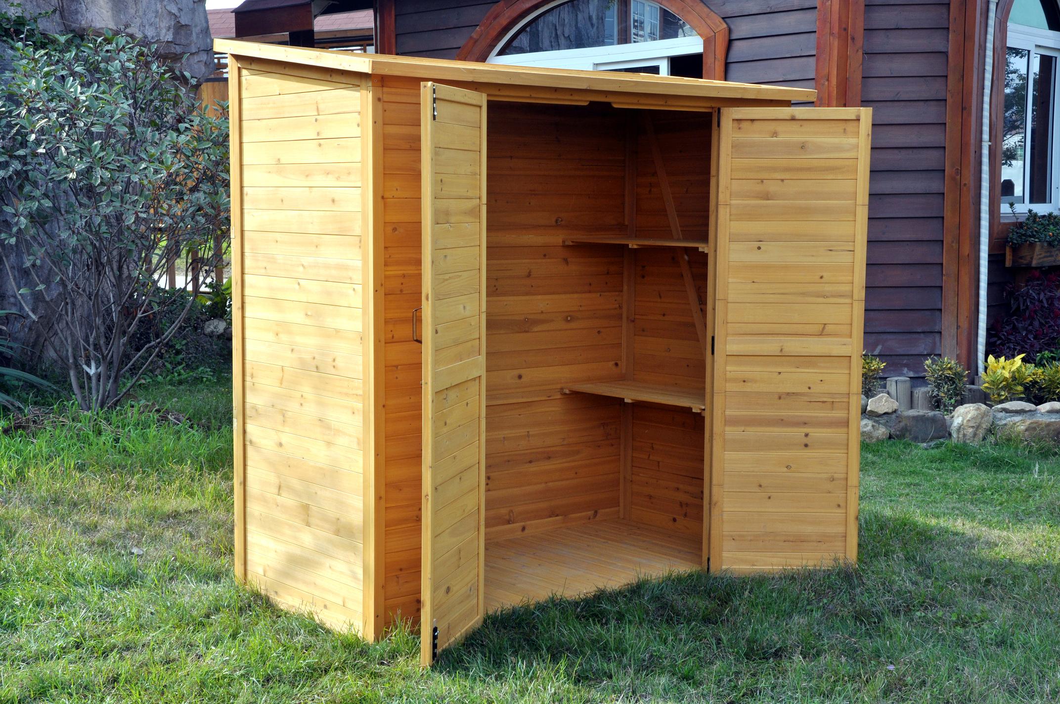 Förråd |1,8m² | Dubbel dörr | Naturlig träfinish Förråd |1,8m² | Dubbel dörr | Naturlig träfinish