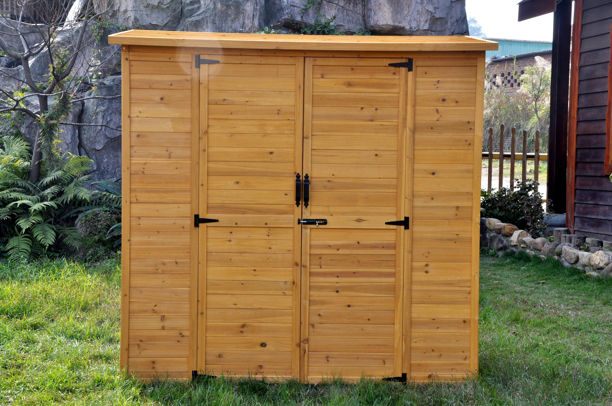 Förråd |1,8m² | Dubbel dörr | Naturlig träfinish Förråd |1,8m² | Dubbel dörr | Naturlig träfinish